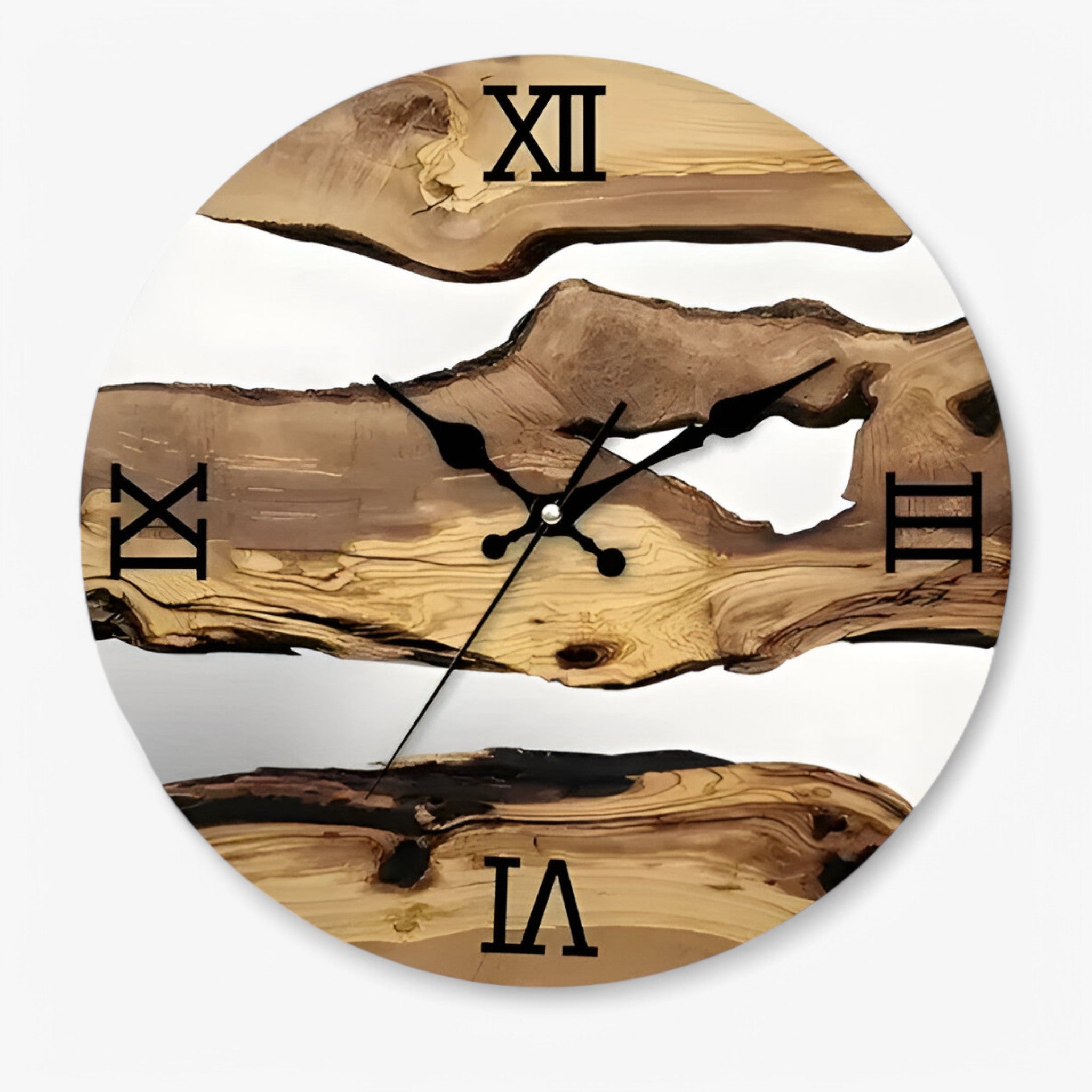 Alaric | Minimalistische wandklok met houten accent