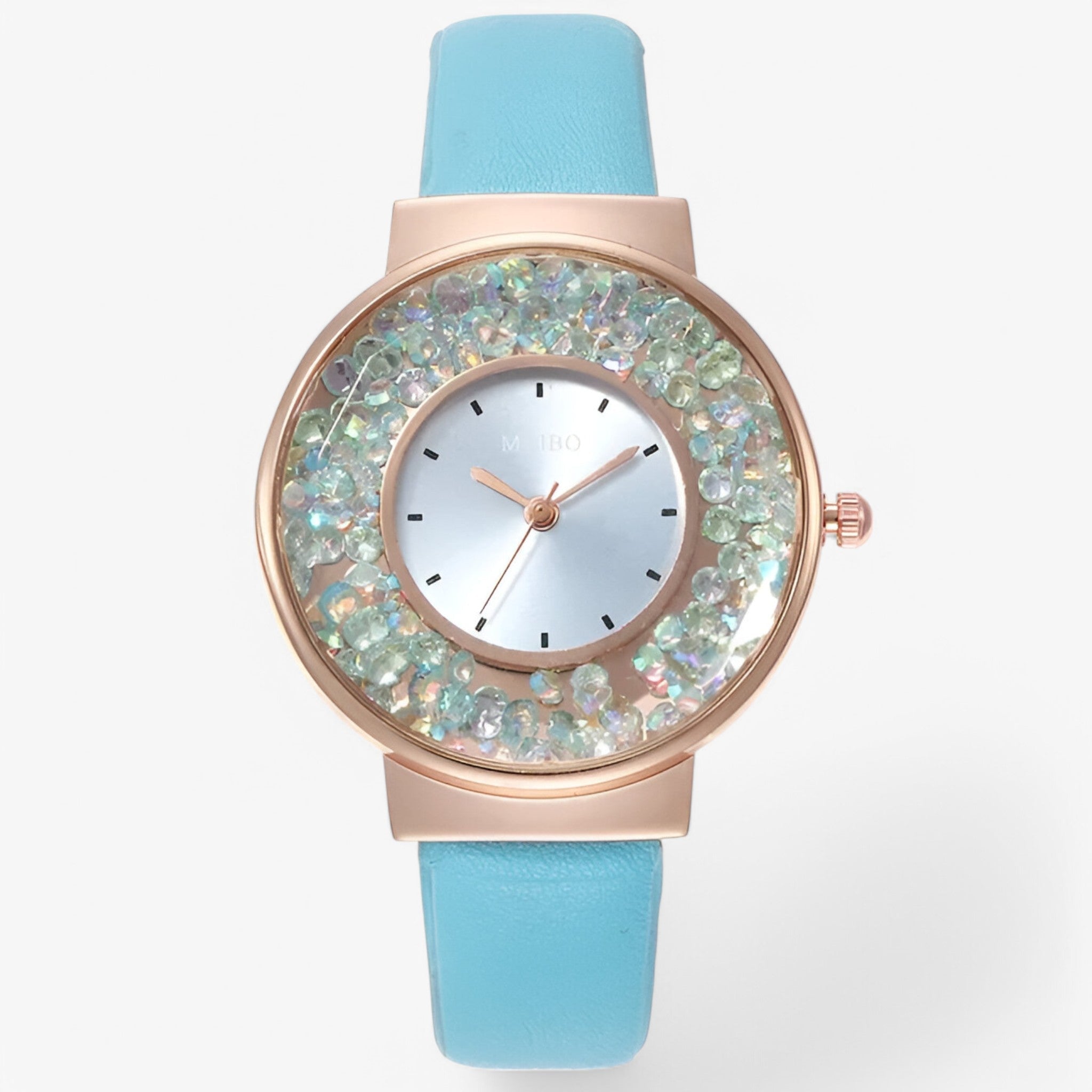 Edith | Dameshorloge met leren armbandstijl en quartz uurwerk
