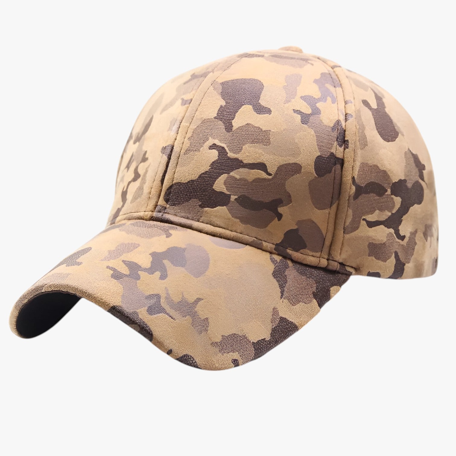 Carson | Stijlvol en comfortabel – Camouflage suède baseballpet voor elke look