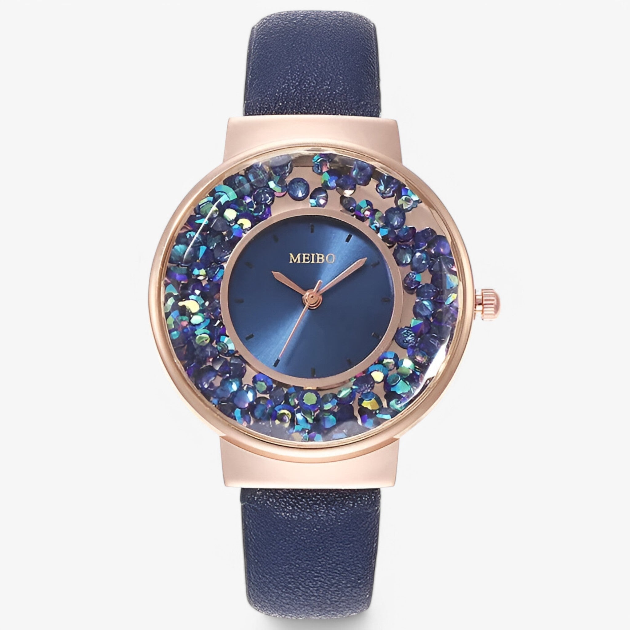 Edith | Dameshorloge met leren armbandstijl en quartz uurwerk
