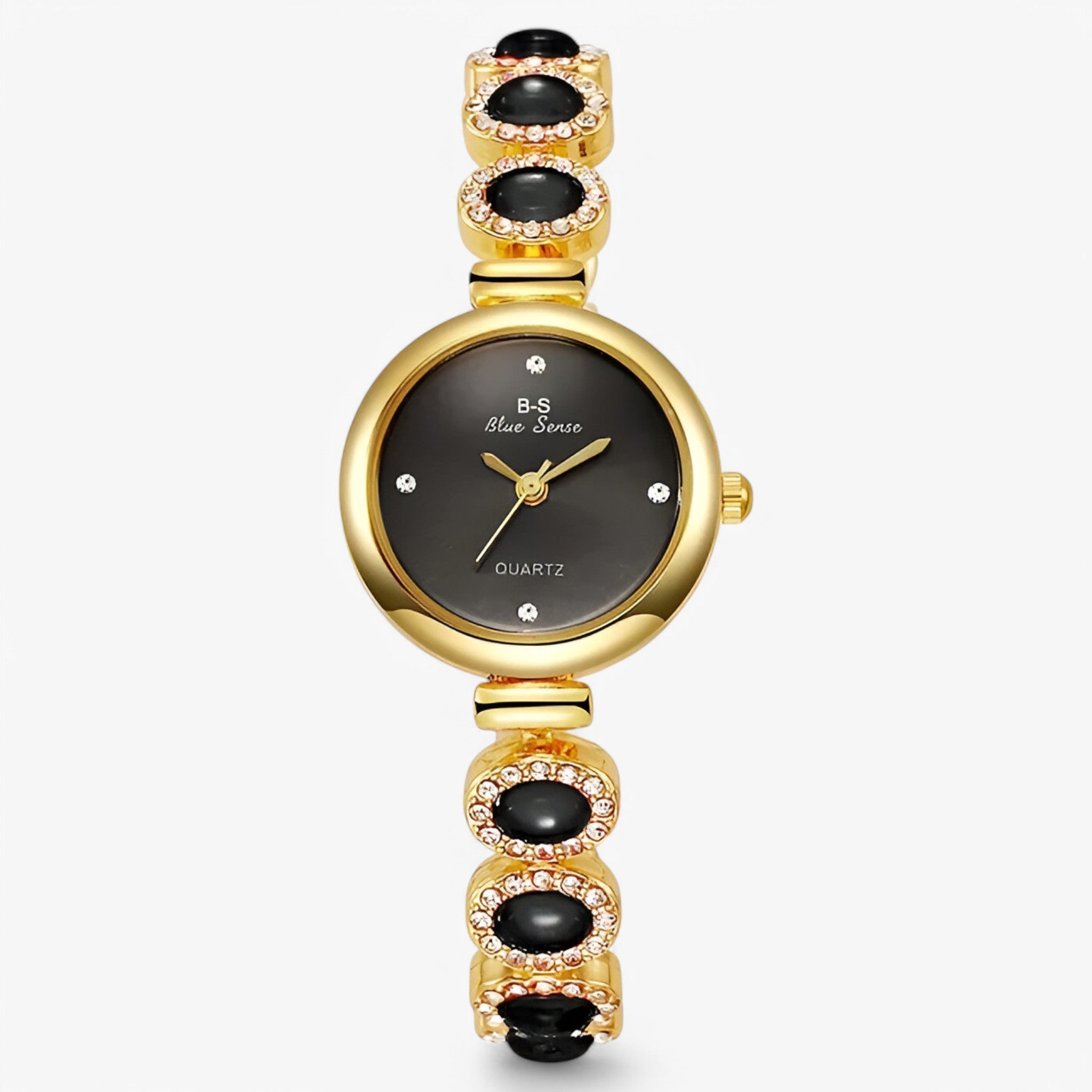 Veronica | Dameshorloge met groene stenen en design geïnspireerd op luxe merken