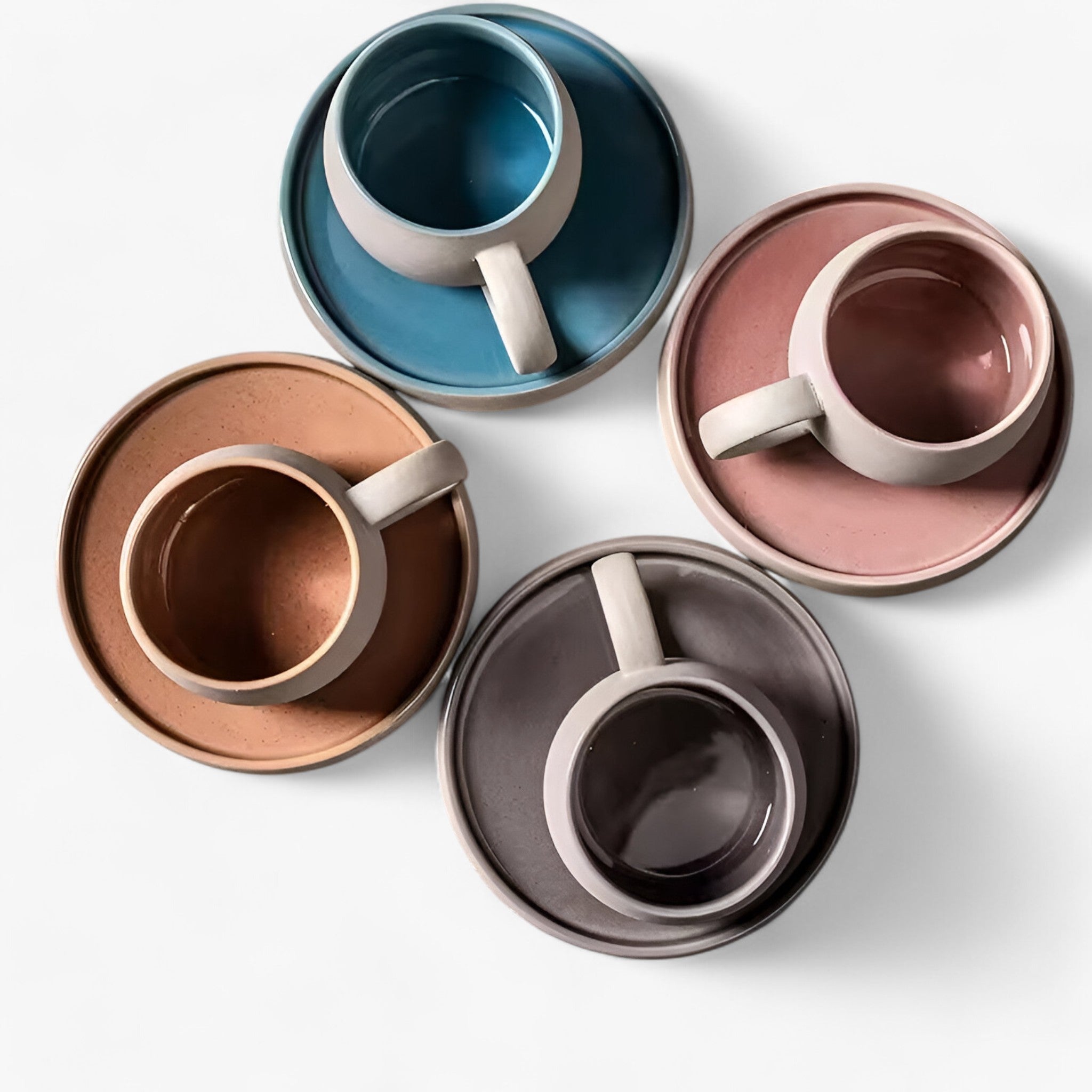 Sora | Minimalistische Japanse Espressoset met Kop en Schotel
