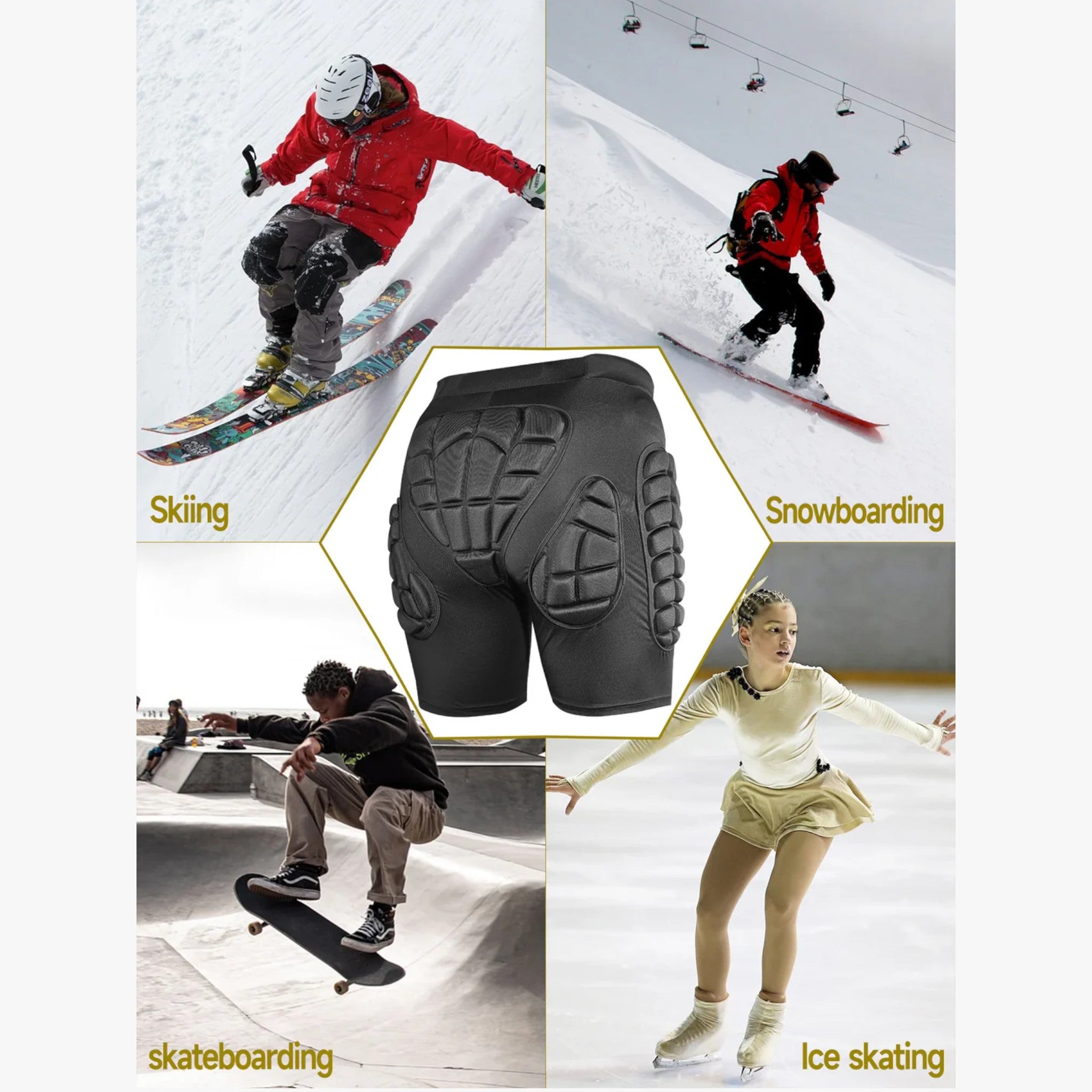 Snow Shield | Gewatteerde korte broek