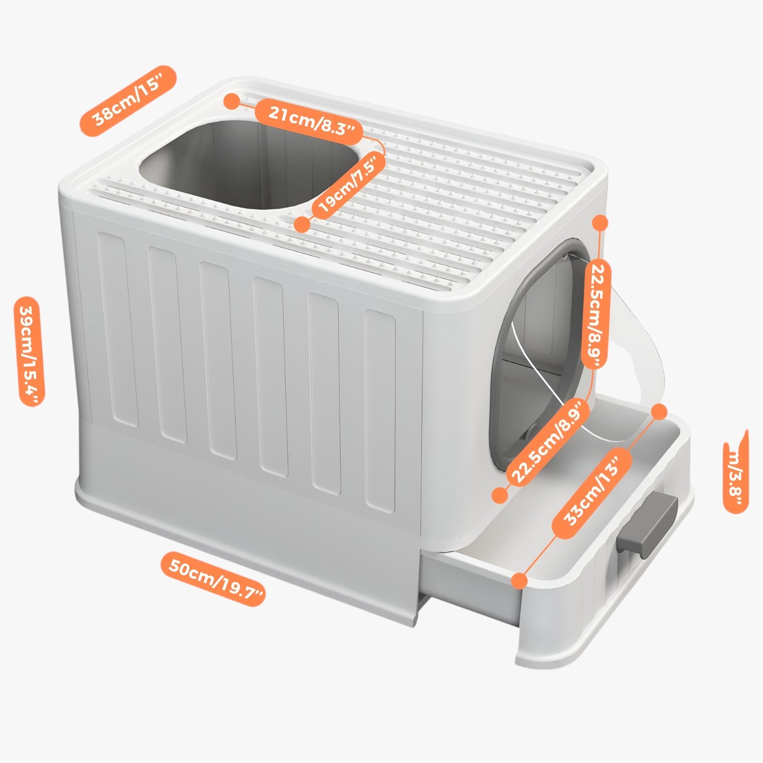 Zinnia | Grote kattenbak met krabplank Minder geur, meer comfort