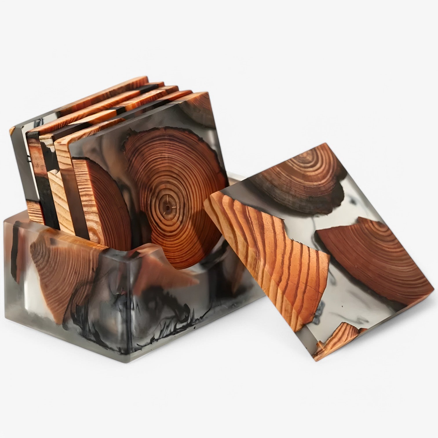 Avery | Houten Hars Onderzetter – Antislip & Hittebestendig