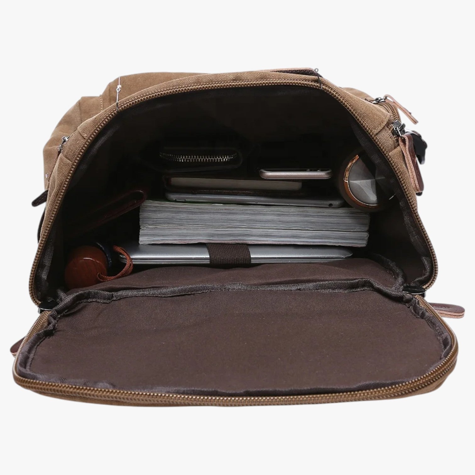 Enrique | Ruime Vintage Canvas Rugzak met Laptopvak