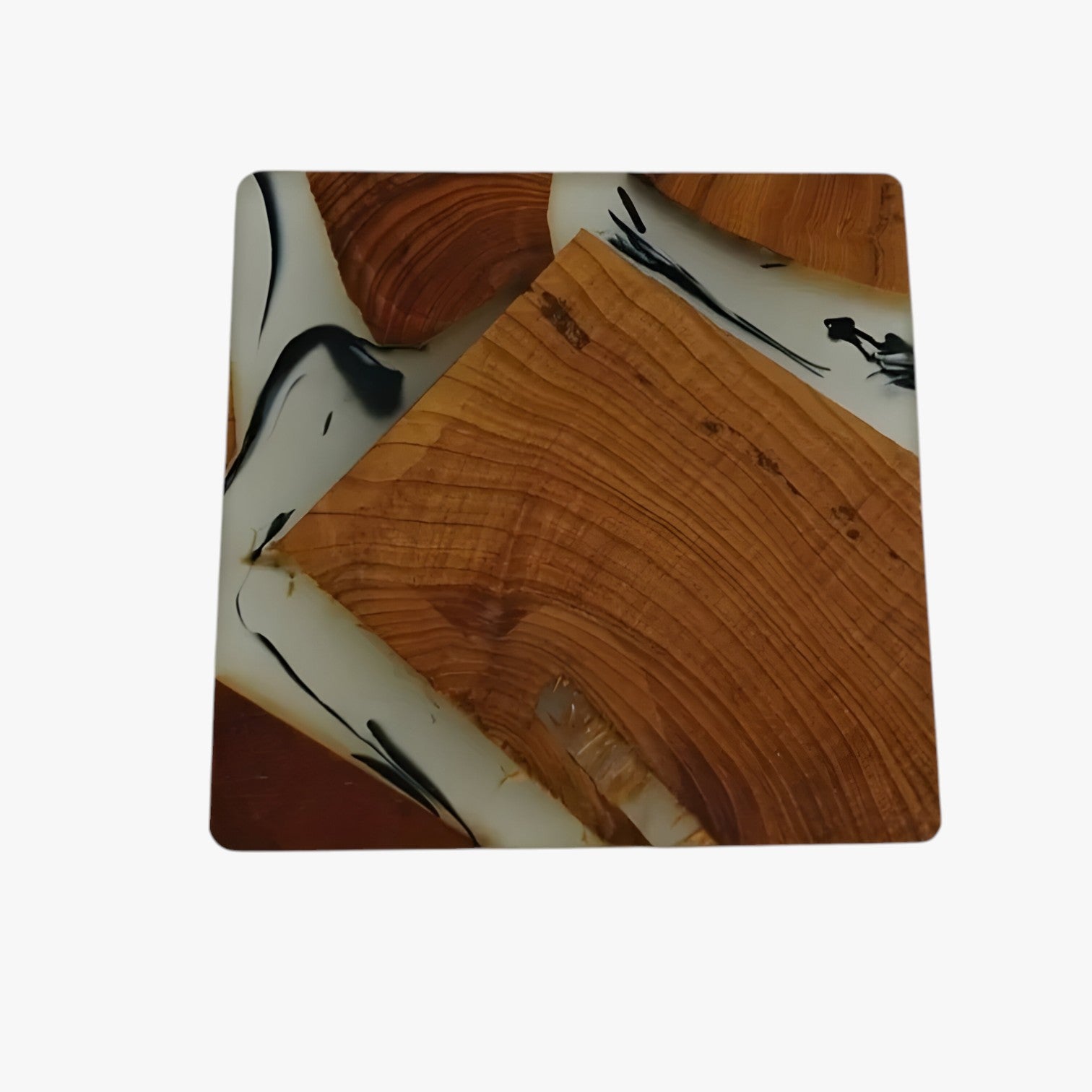 Avery | Houten Hars Onderzetter – Antislip & Hittebestendig