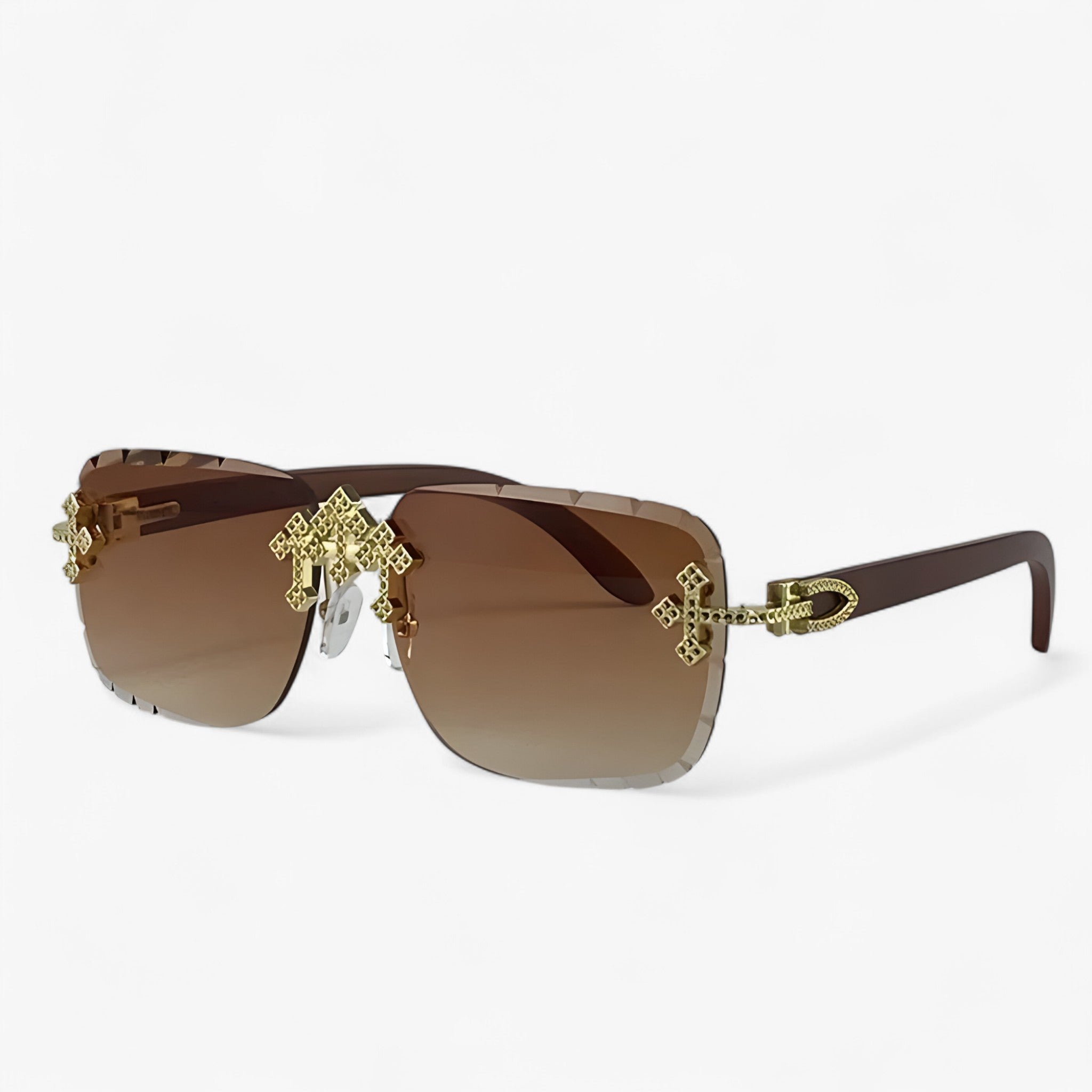 Fin | Steampunk-stijl randloze zonnebril