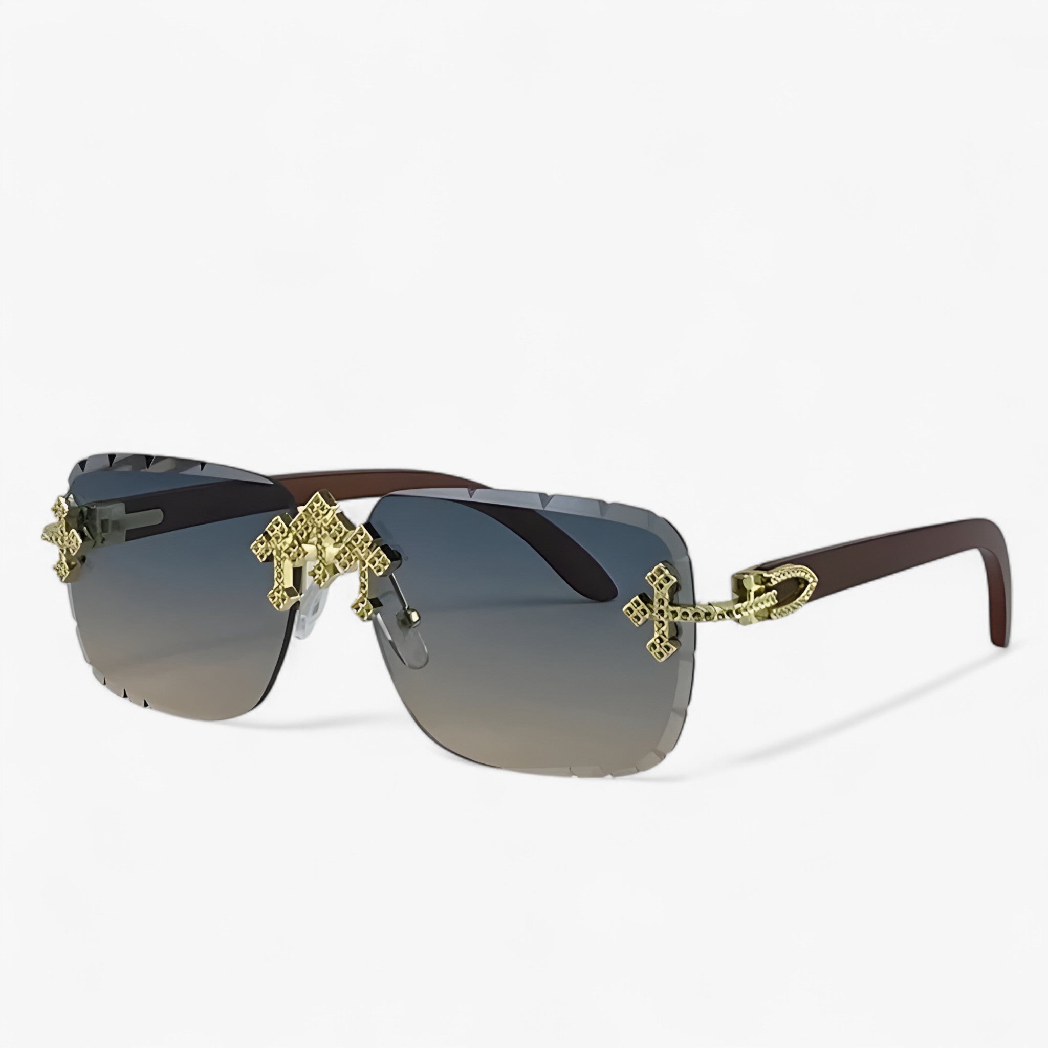 Fin | Steampunk-stijl randloze zonnebril