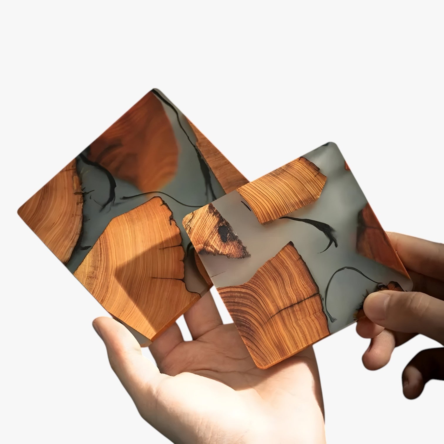 Avery | Houten Hars Onderzetter – Antislip & Hittebestendig