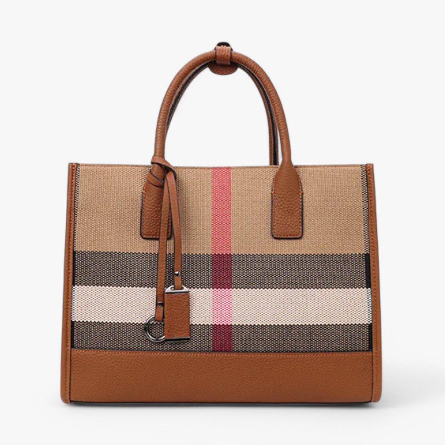 Stella | Stijlvolle Geruite Canvas Handtas – Ruim & Veelzijdig