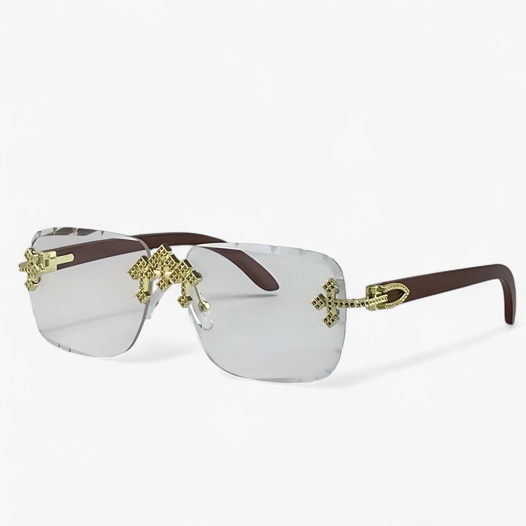 Fin | Steampunk-stijl randloze zonnebril