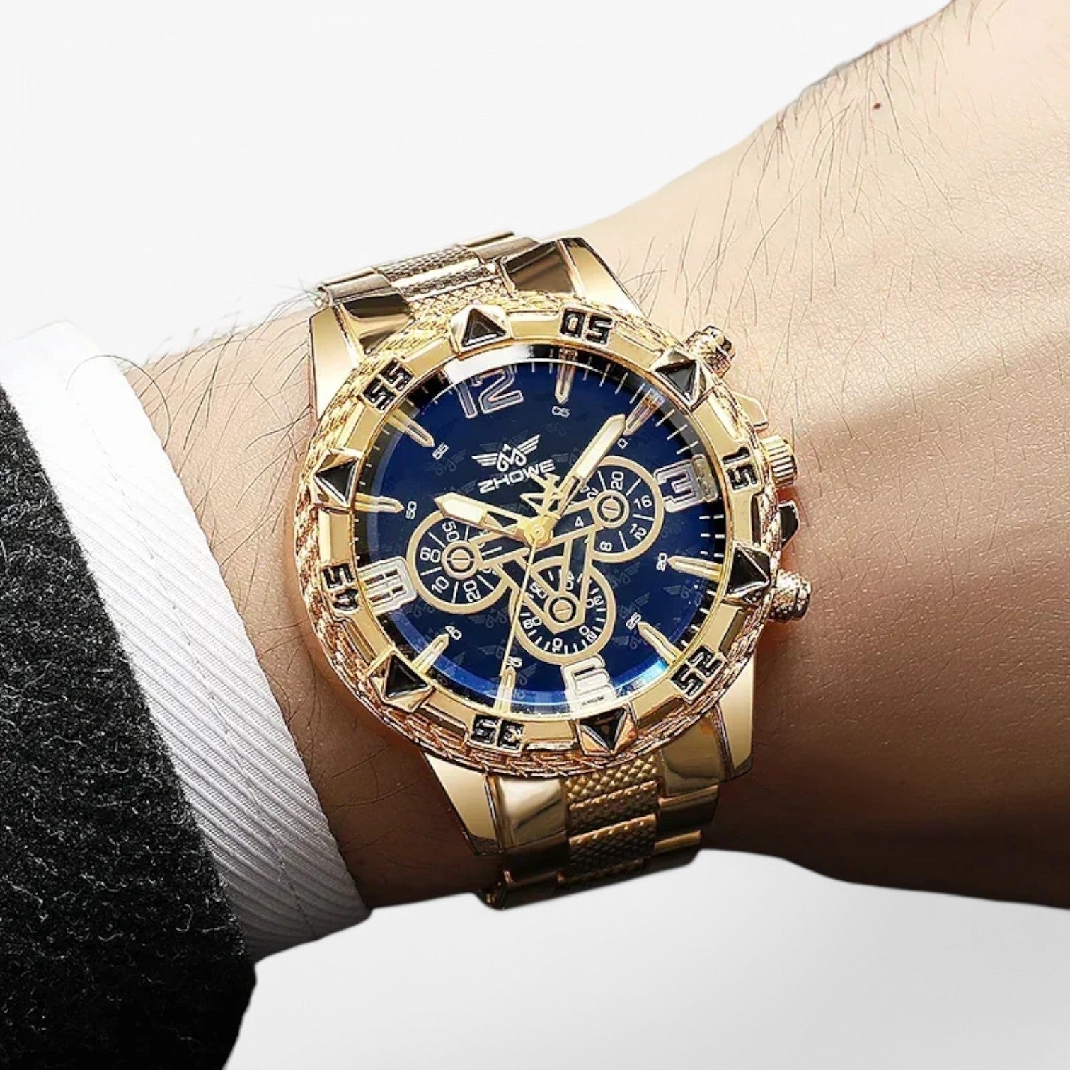 Vitalli | Luxe herenhorloge - Stijlvol en tijdloos met blauwe lichtaccenten