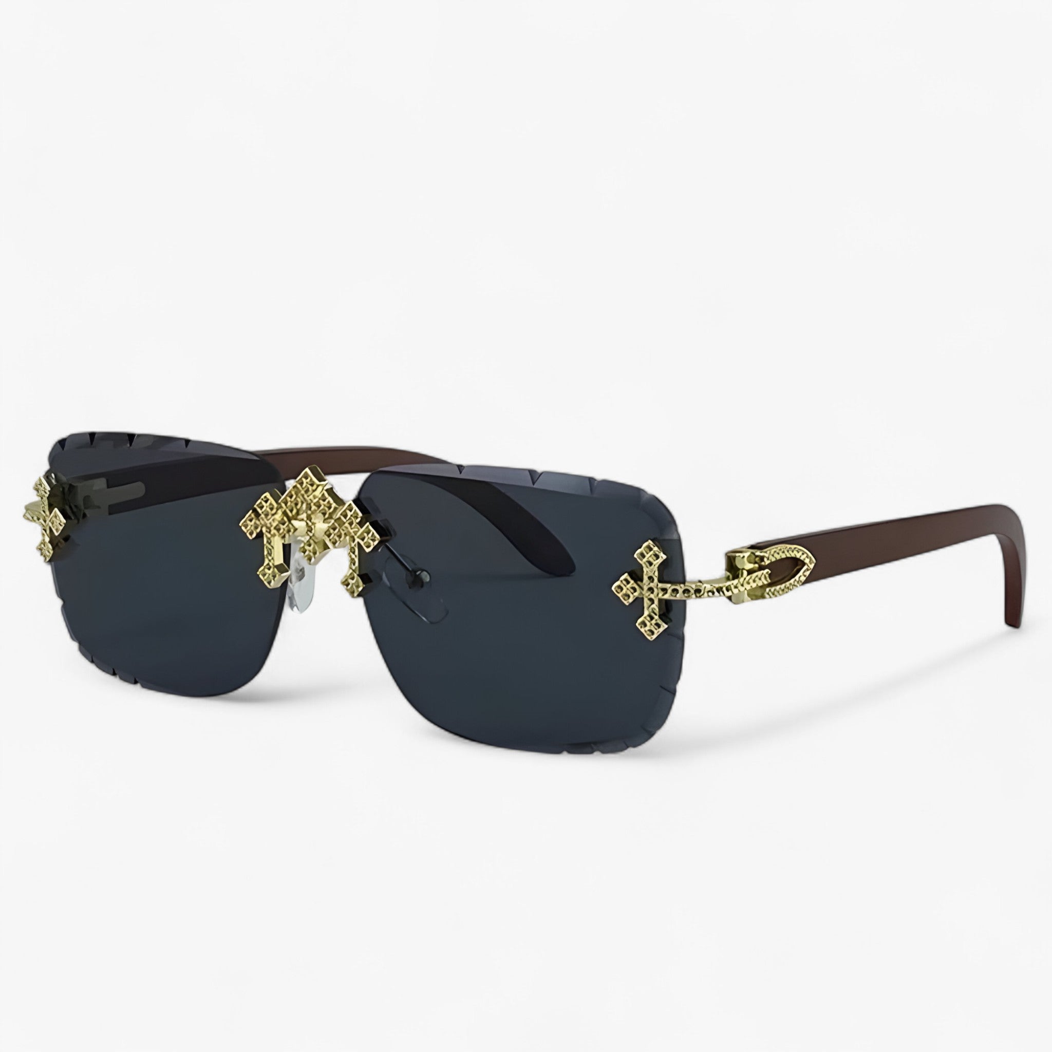 Fin | Steampunk-stijl randloze zonnebril