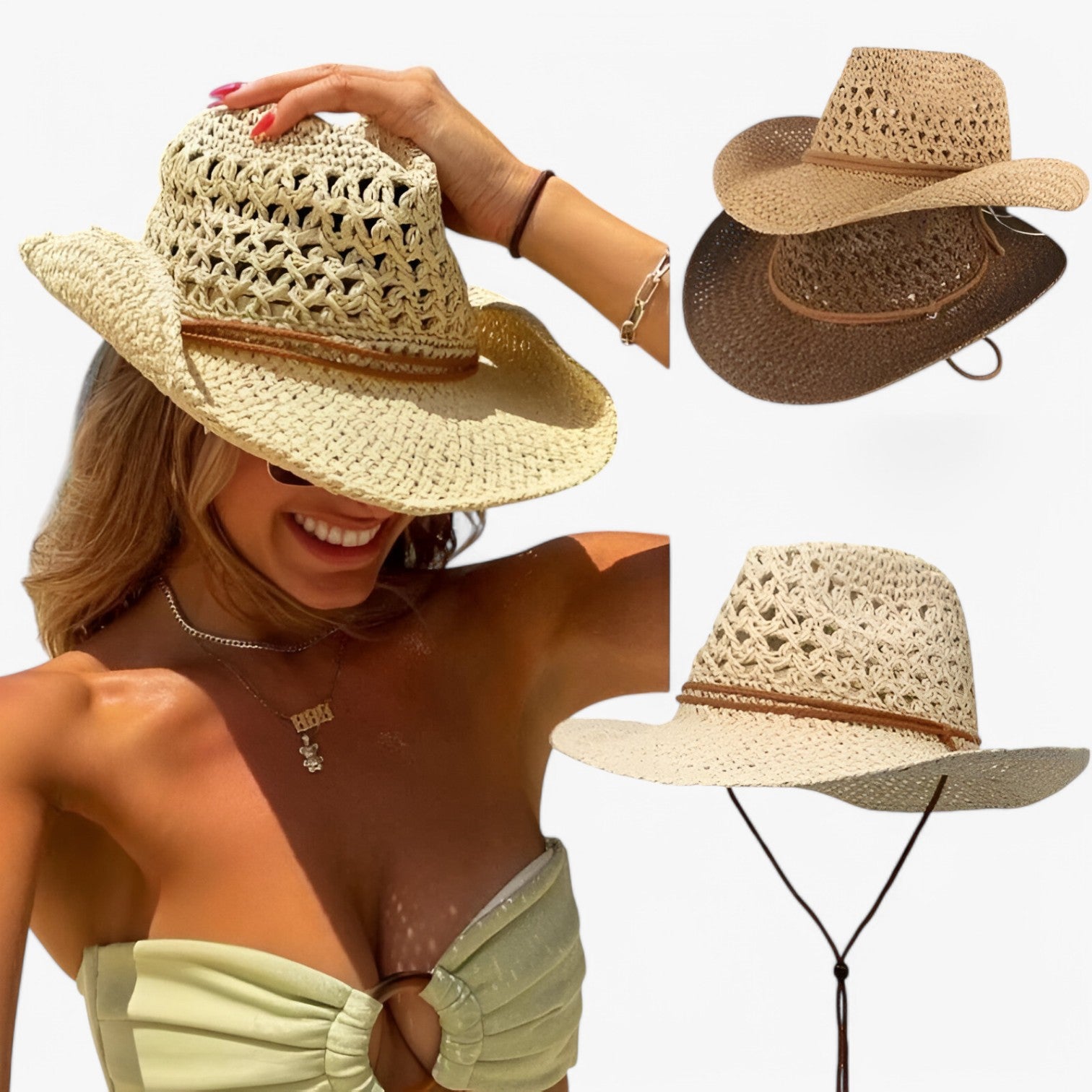 Veronica | Stijlvol & Beschermd - Vintage Western Zonnehoed voor Dames