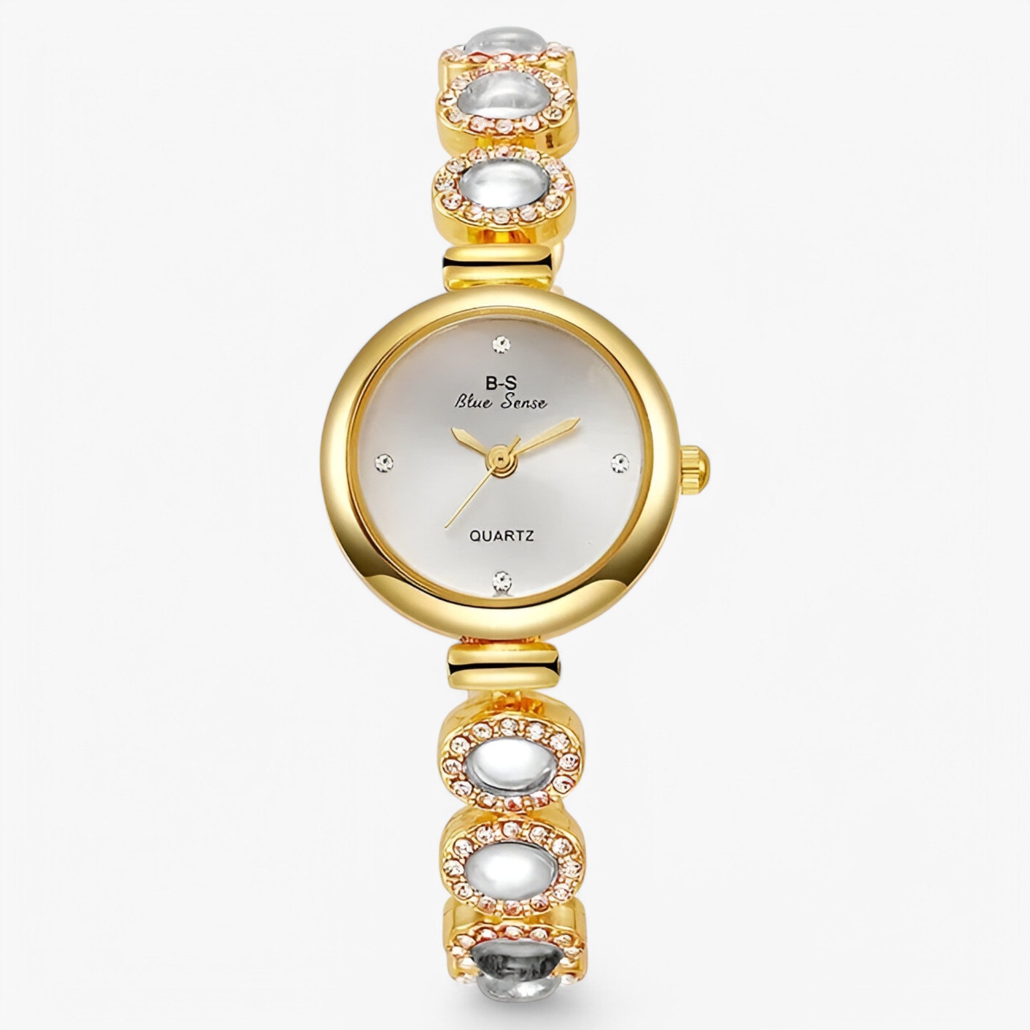 Veronica | Dameshorloge met groene stenen en design geïnspireerd op luxe merken