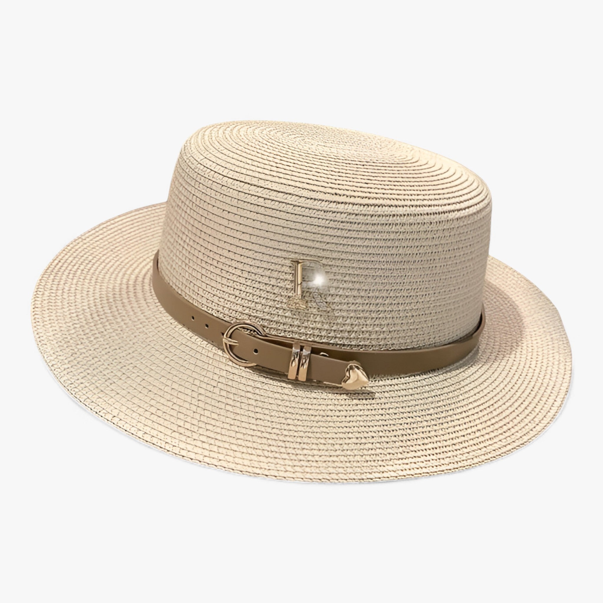 Lily | Plat-Top Strohoed - Elegante Zonnebescherming voor de Zomer Beige Lily | Plat-Top Strohoed - Elegante Zonnebescherming voor de Zomer- €25 - Werqino