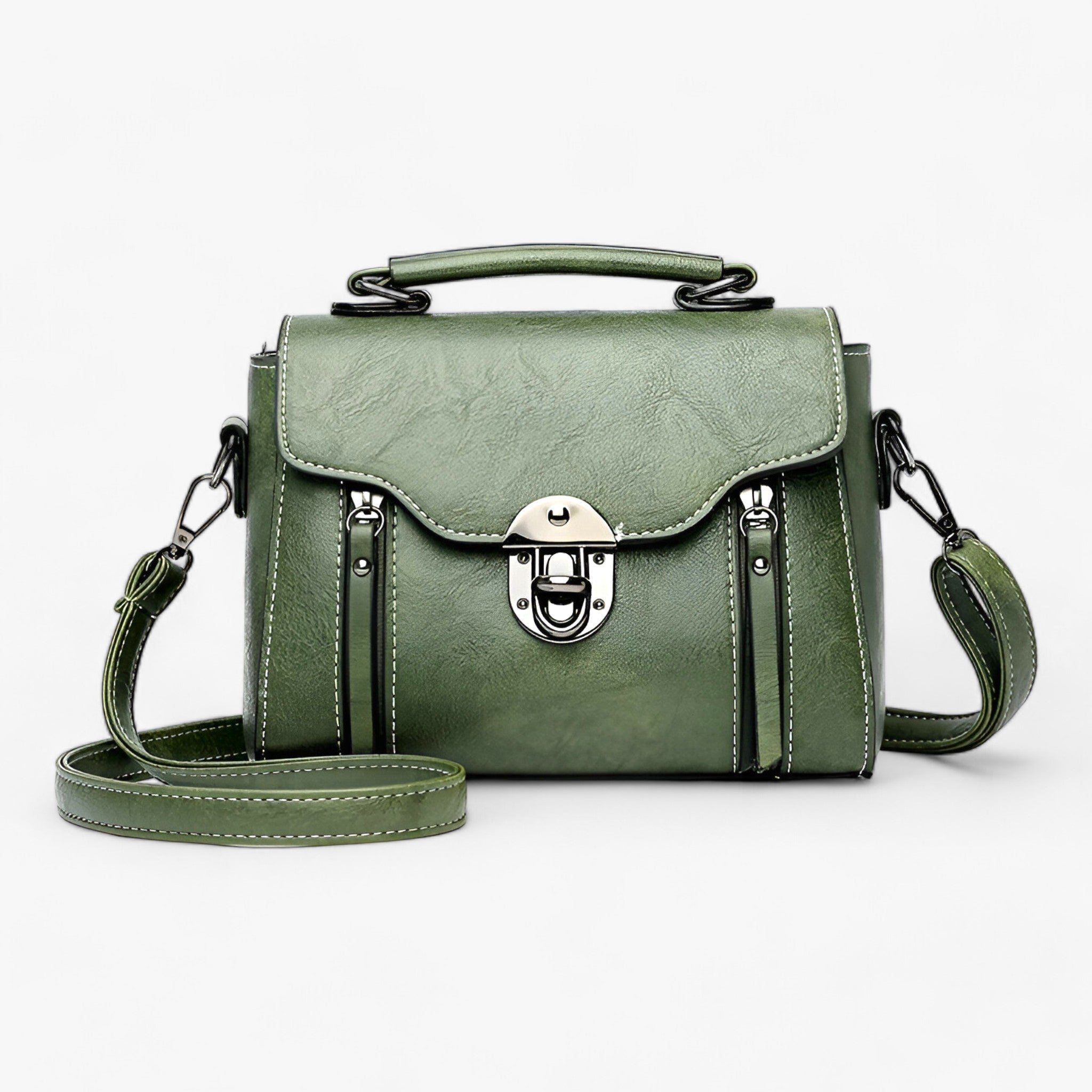 ELARA | Vierkante Schoudertas - Hoogwaardig en Elegant voor Elke Outfit Groen 20.5x10.5x15.5cm ELARA | Vierkante Schoudertas - Hoogwaardig en Elegant voor Elke Outfit - Werqino