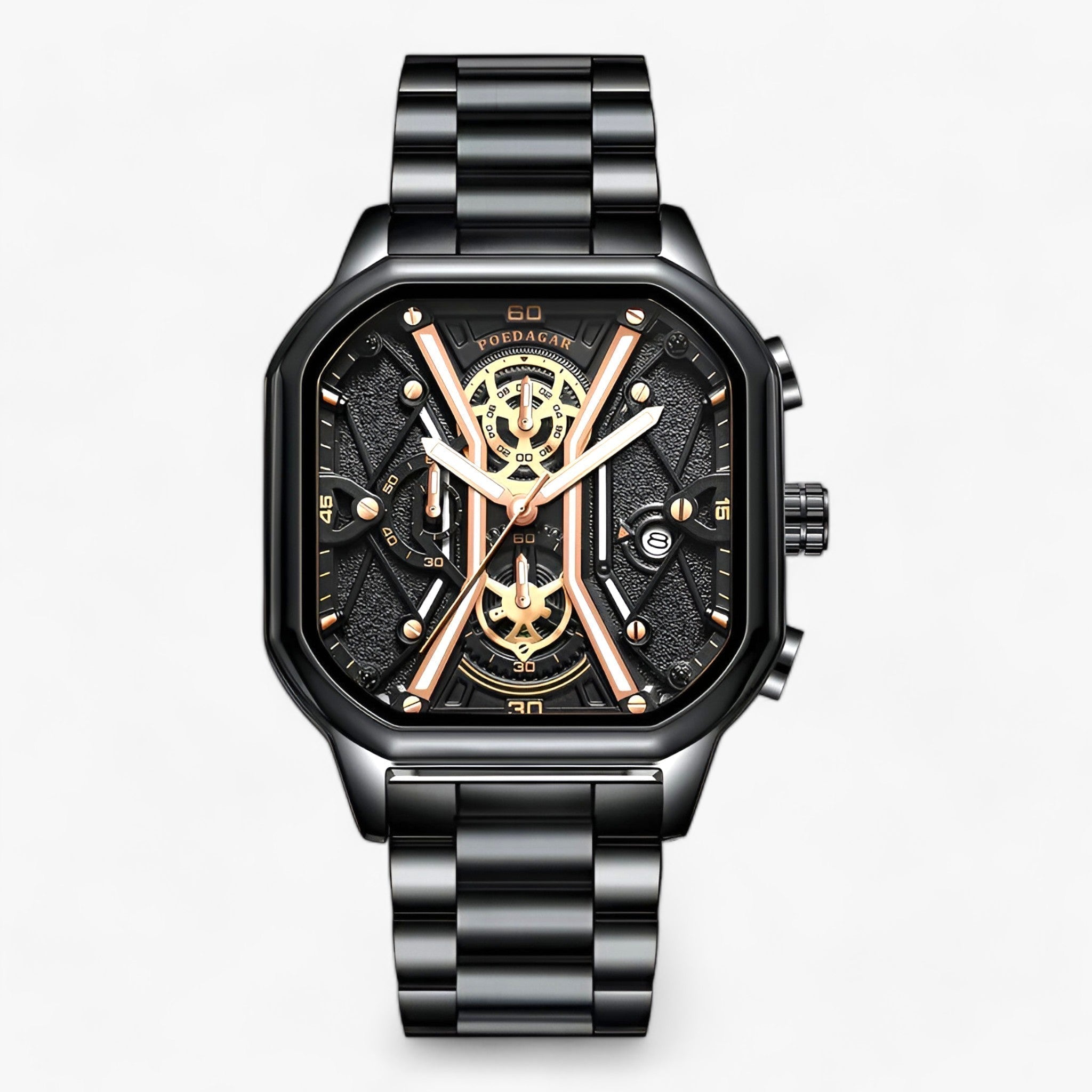 STJERNE | Chronograaf Horloge - Tijdloze schoonheid en eersteklas precisie Zwart Goud S STJERNE | Chronograph Uhr - Zeitlose Eleganz und Präzision - €25 - Werqino Amsterdam