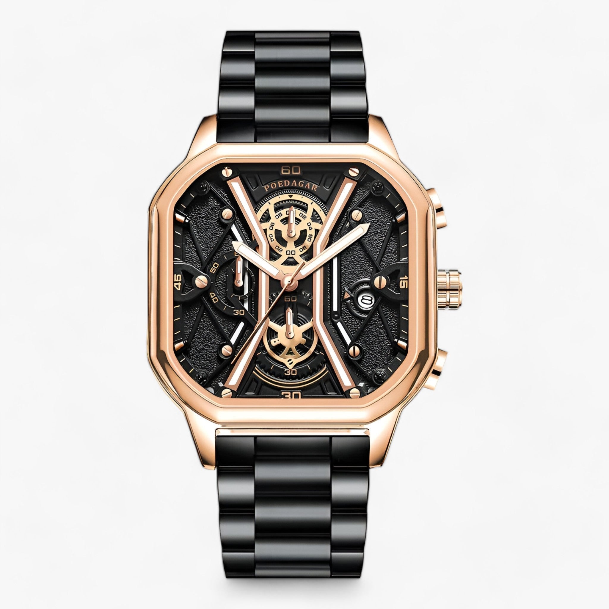 STJERNE | Chronograaf Horloge - Tijdloze schoonheid en eersteklas precisie Roségoud Zwart S STJERNE | Chronograph Uhr - Zeitlose Eleganz und Präzision - €25 - Werqino Amsterdam