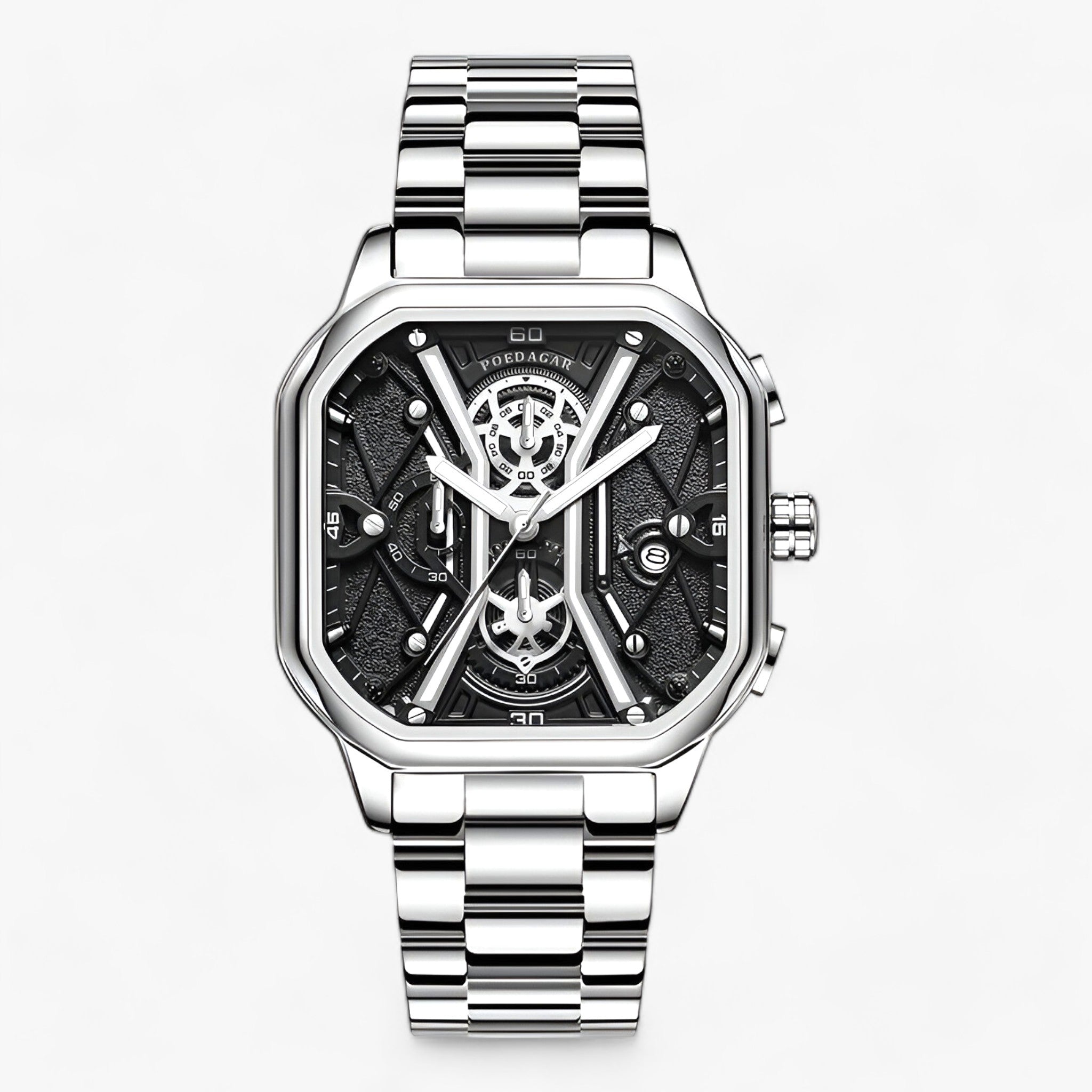STJERNE | Chronograaf Horloge - Tijdloze schoonheid en eersteklas precisie Zilver Wit S STJERNE | Chronograph Uhr - Zeitlose Eleganz und Präzision - €25 - Werqino Amsterdam