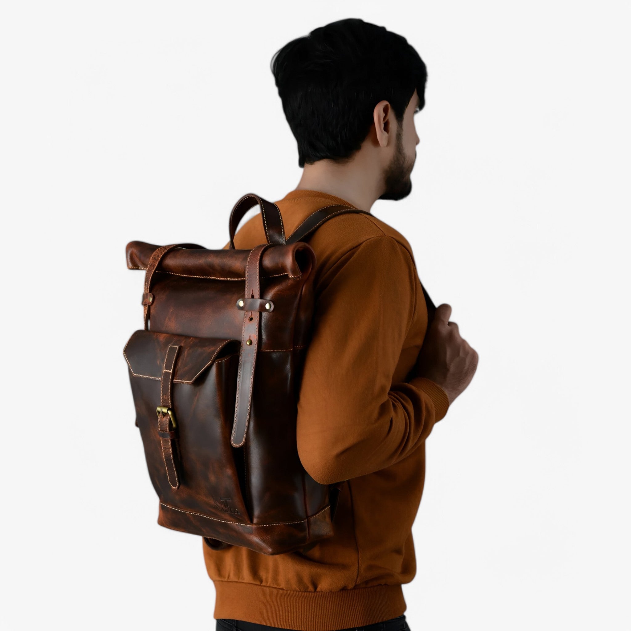 Zaino Roll-Top marrone Saddleback