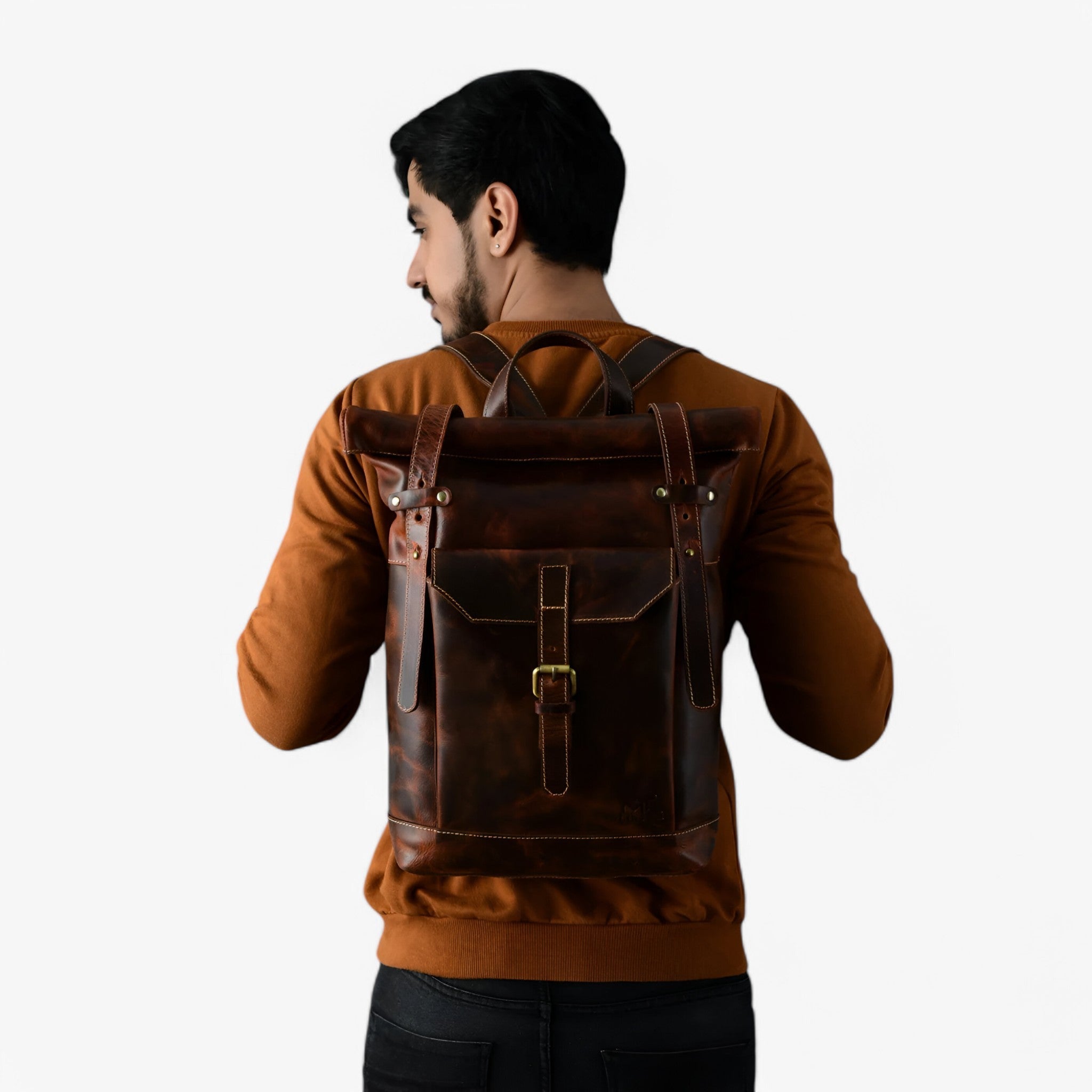 Zaino Roll-Top marrone Saddleback
