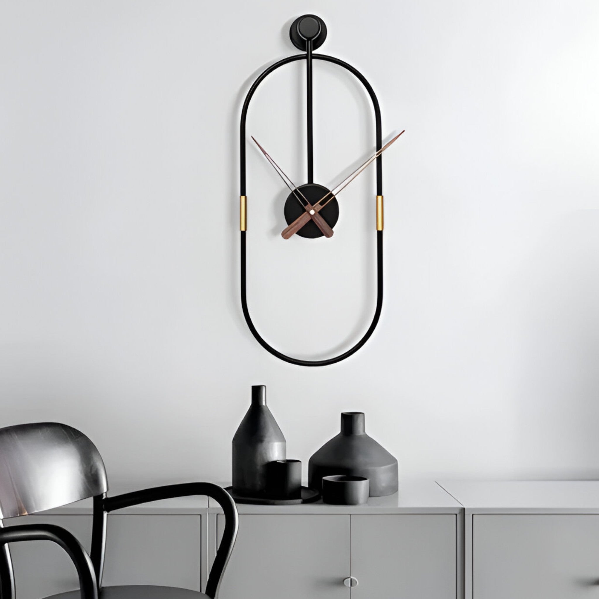 Xander | Minimalistische grote wandklok voor de woonkamer