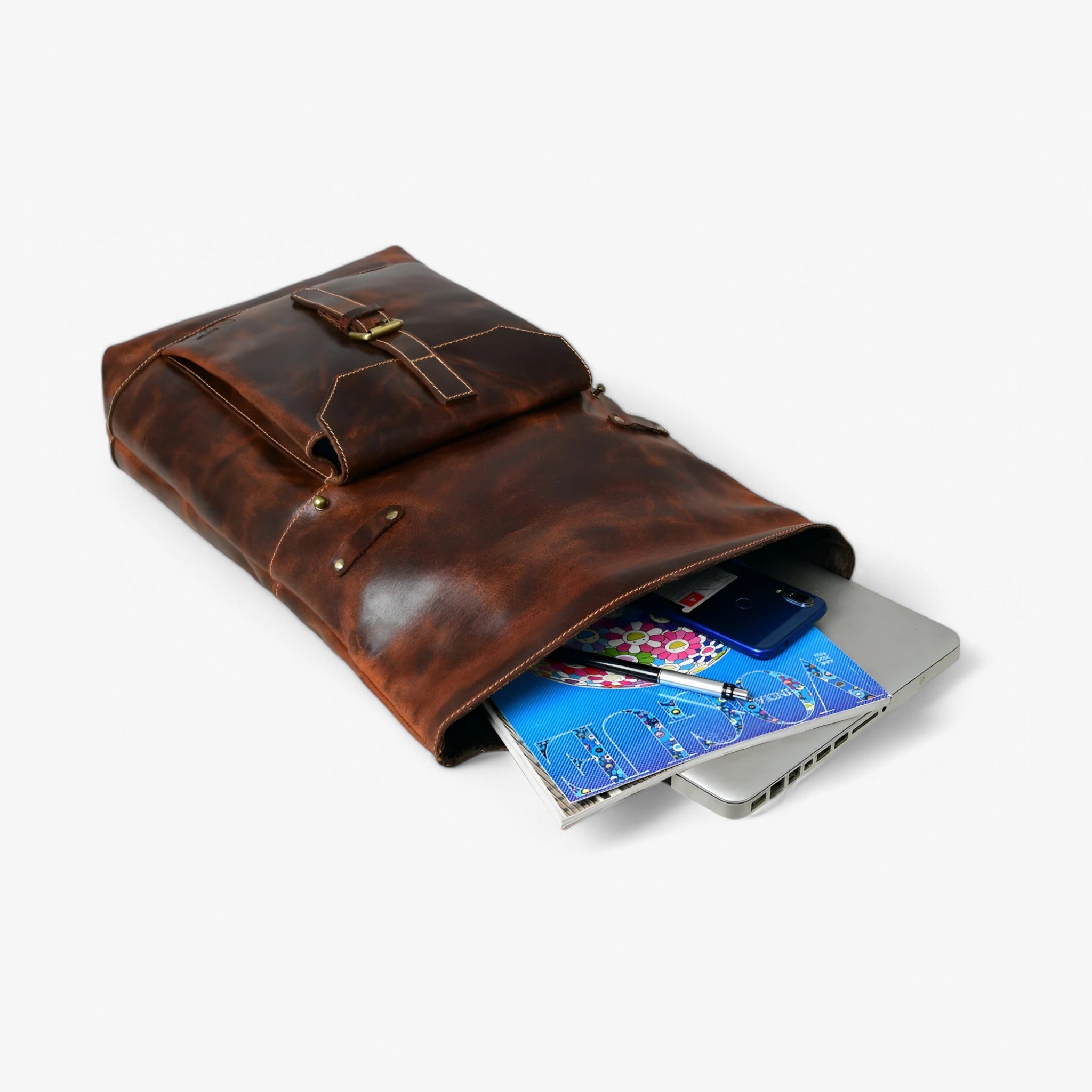 Zaino Roll-Top marrone Saddleback