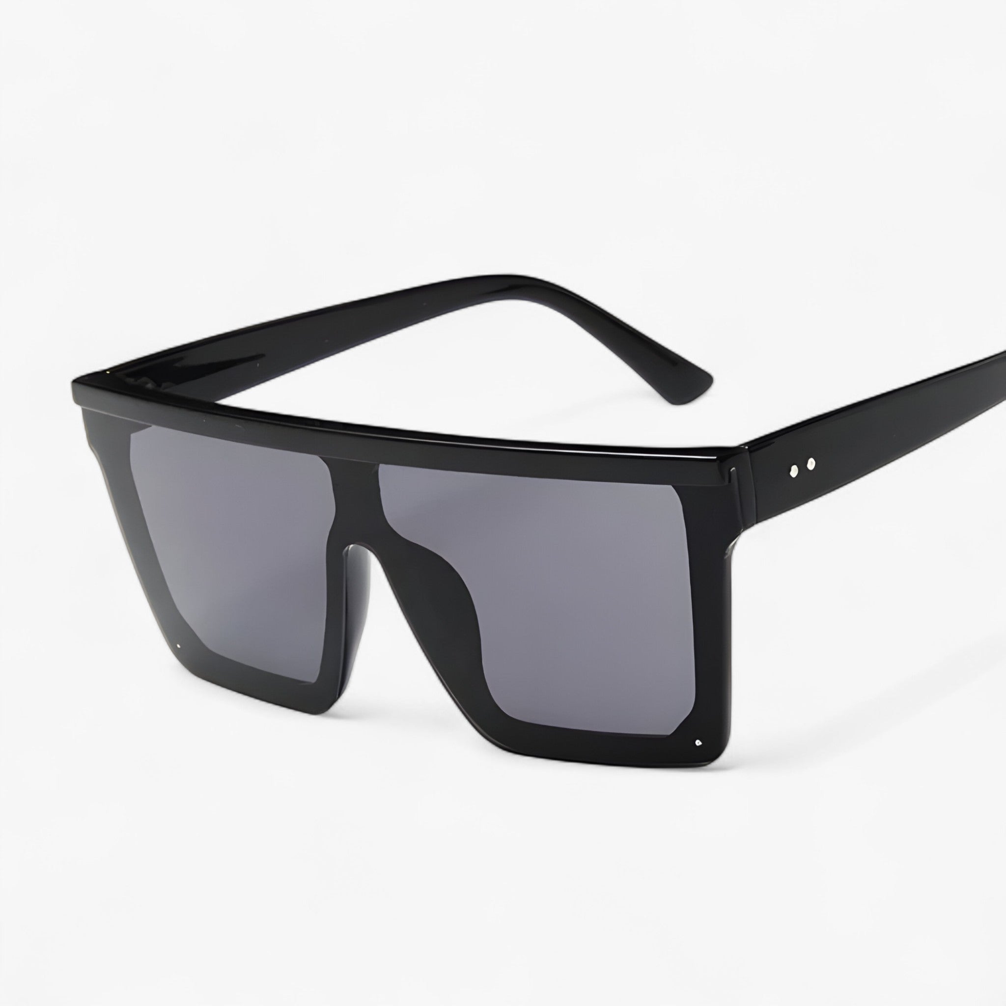 Adrian | Zwarte retro oversized zonnebril