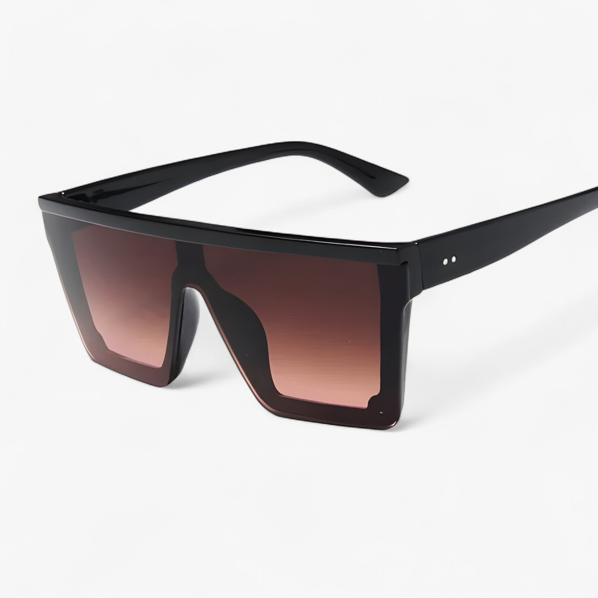 Adrian | Zwarte retro oversized zonnebril