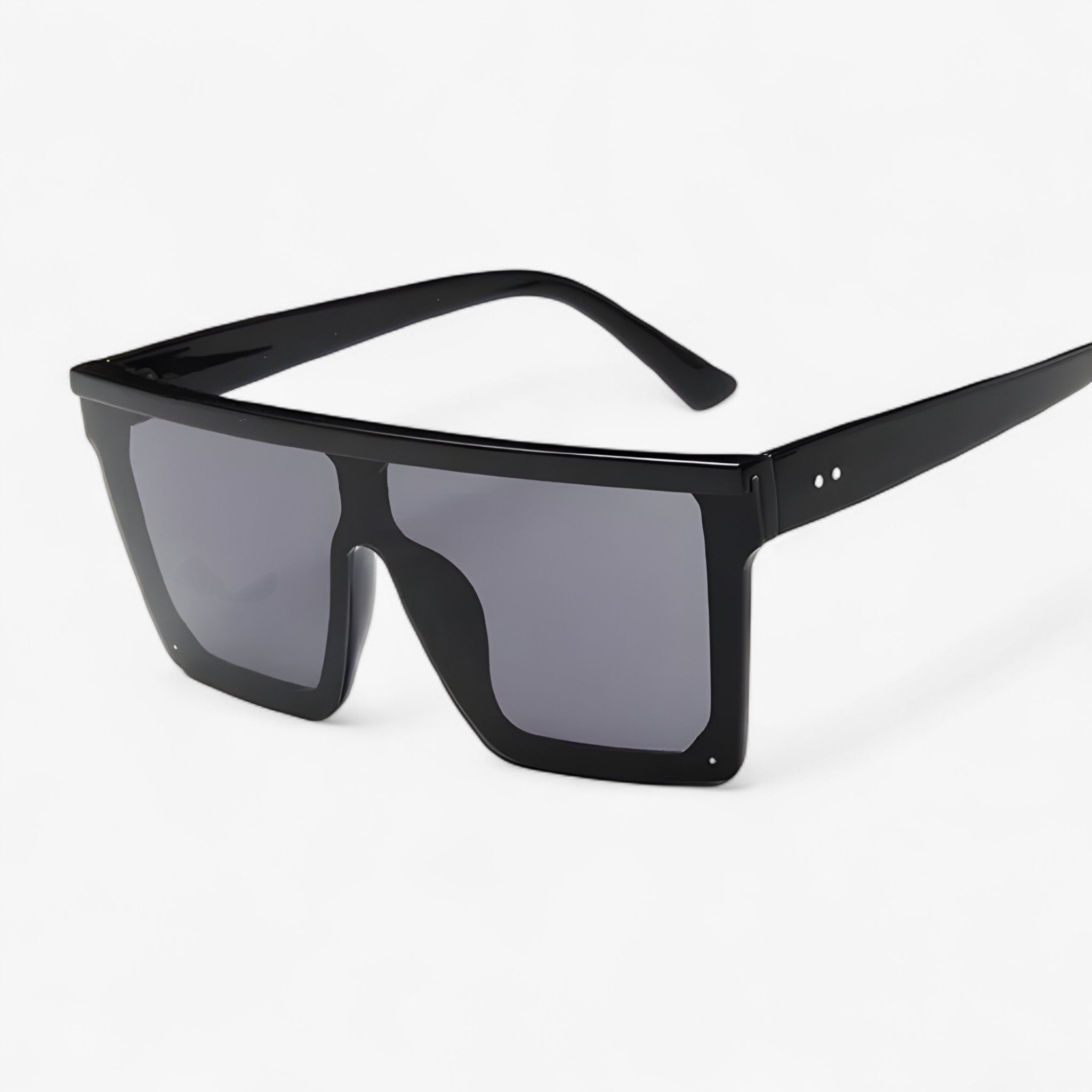 Adrian | Zwarte retro oversized zonnebril