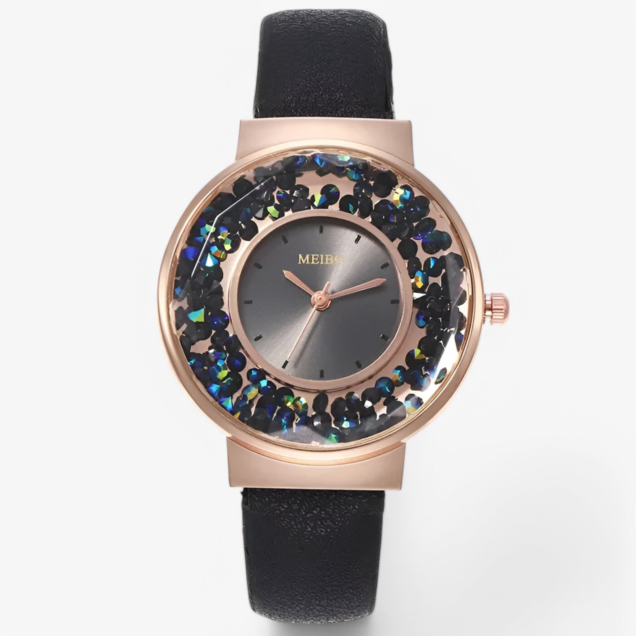 Edith | Dameshorloge met leren armbandstijl en quartz uurwerk