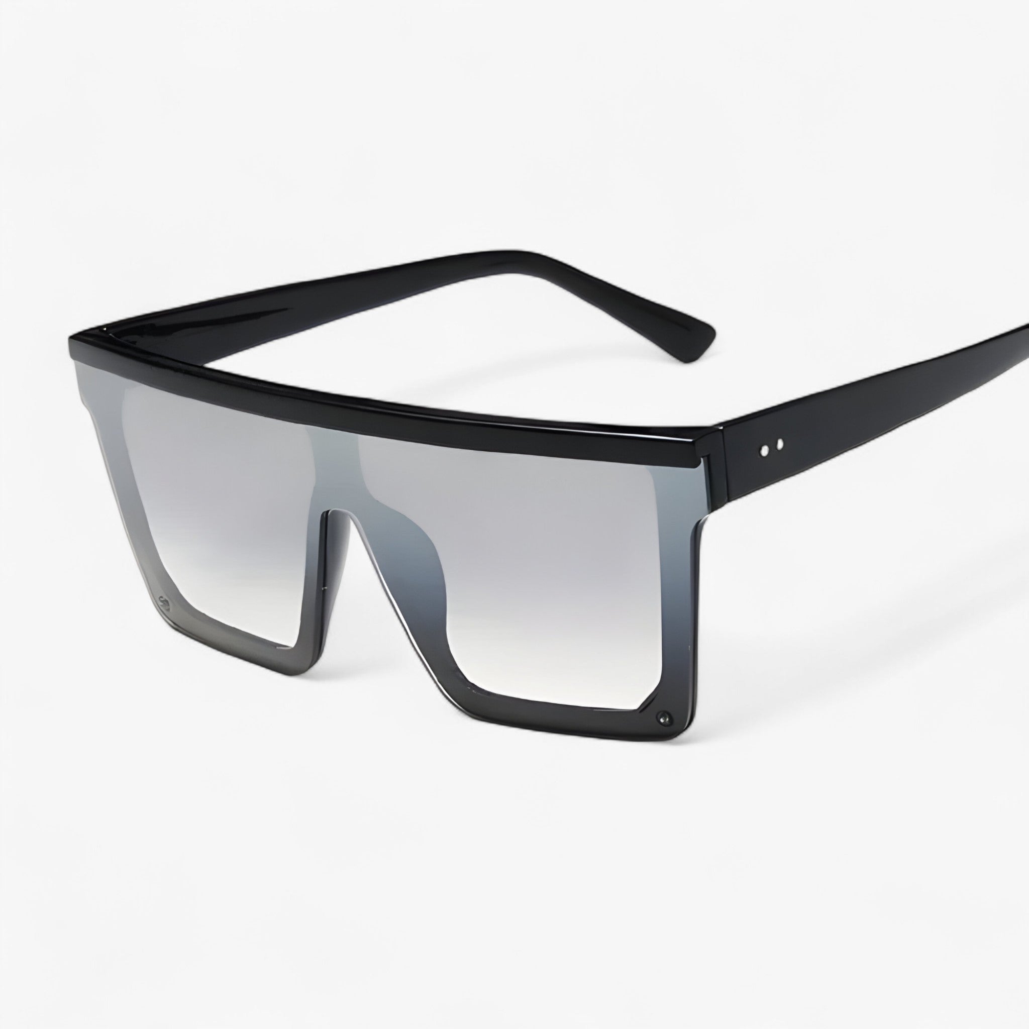 Adrian | Zwarte retro oversized zonnebril