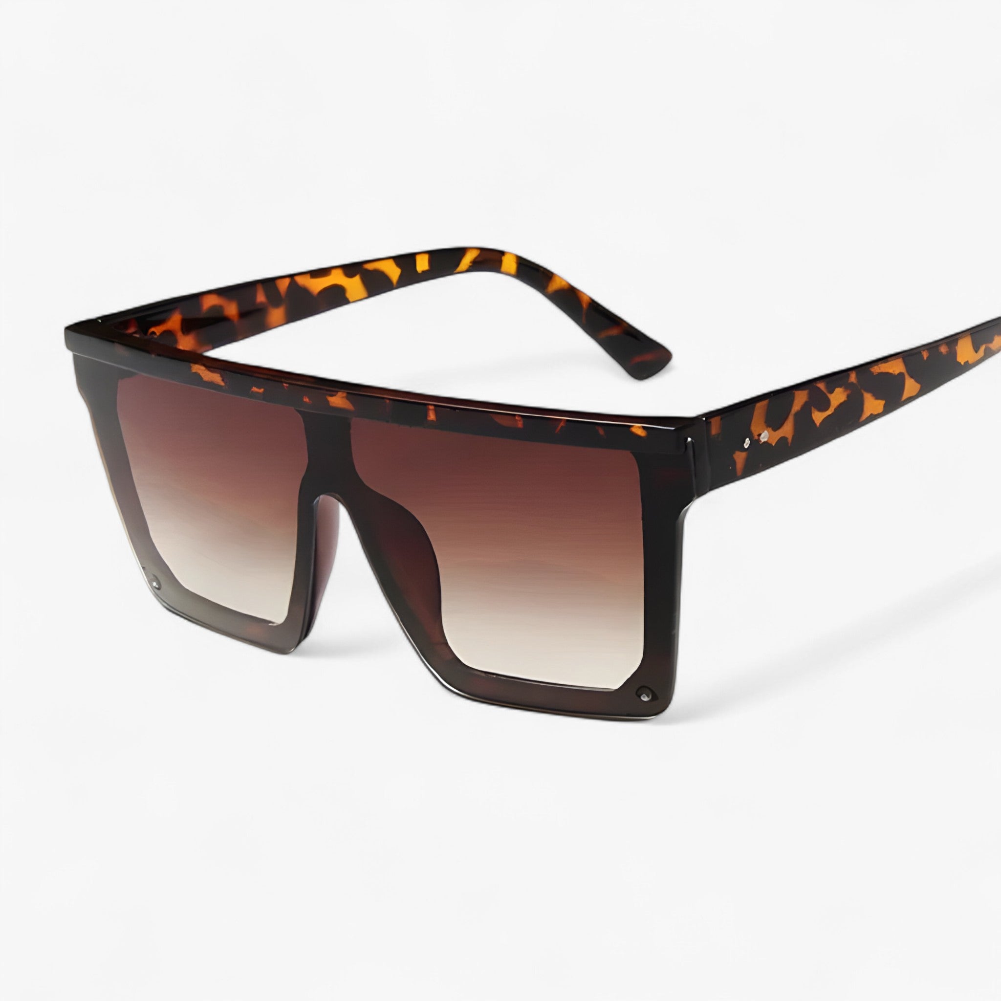 Adrian | Zwarte retro oversized zonnebril