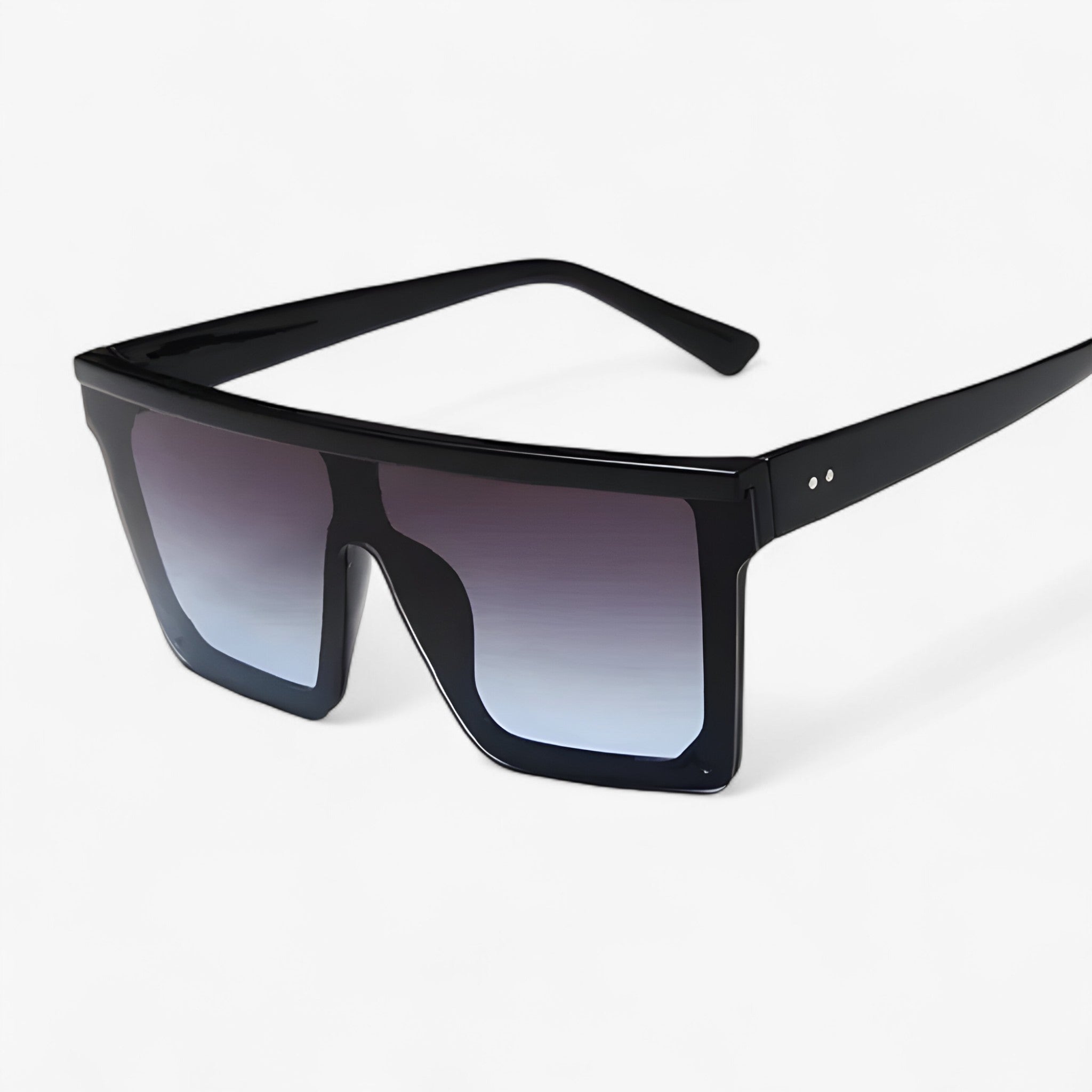 Adrian | Zwarte retro oversized zonnebril