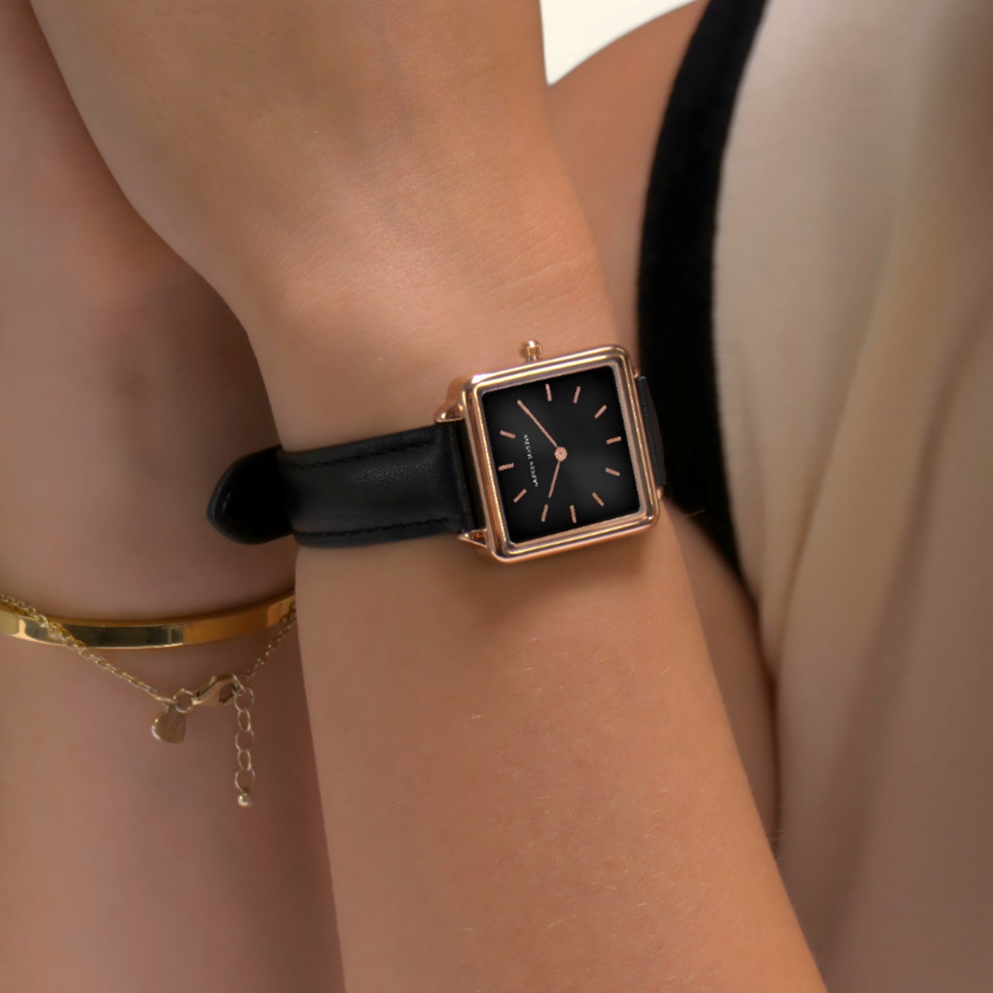 Alessia | Zwart horloge - Prachtig ontwerp