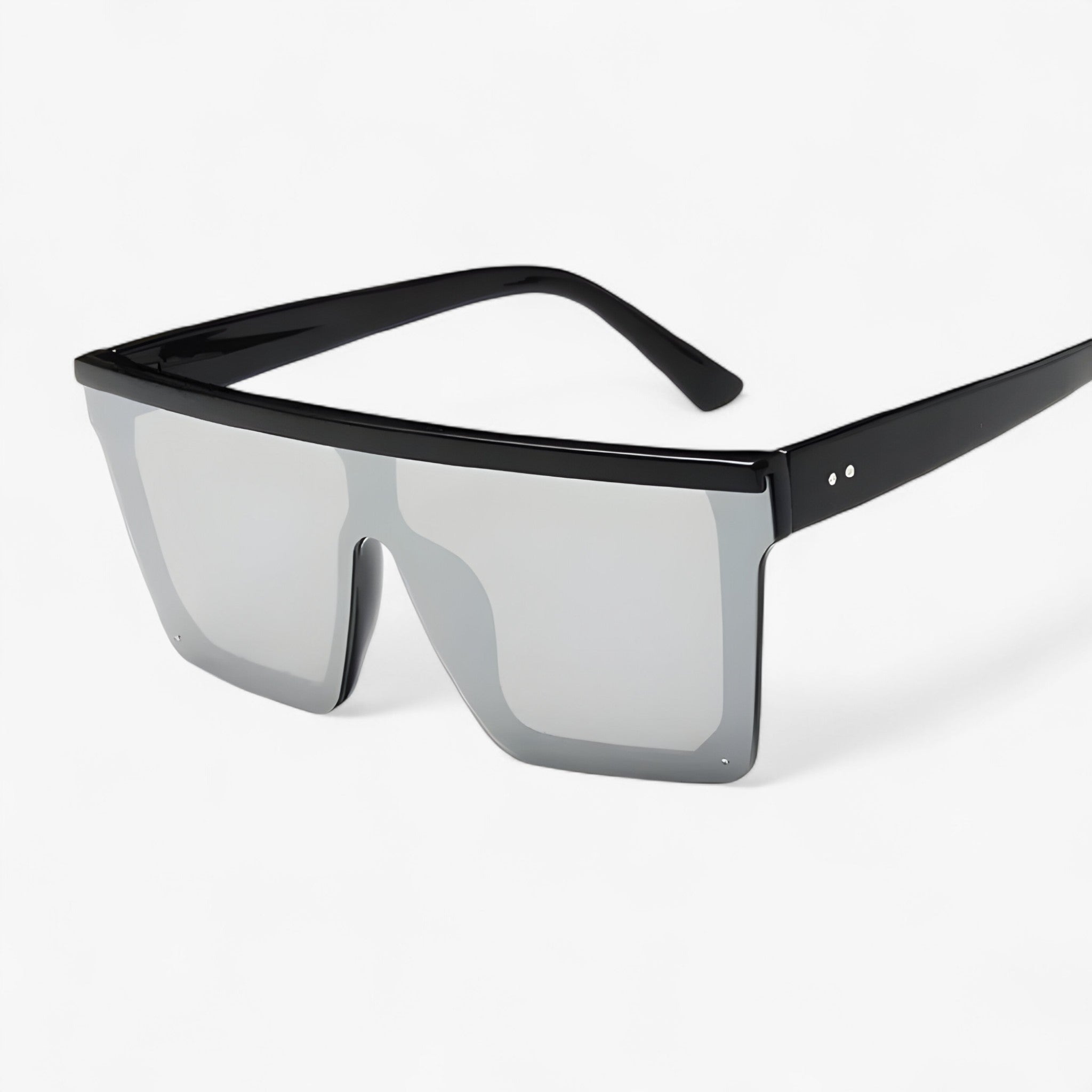 Adrian | Zwarte retro oversized zonnebril