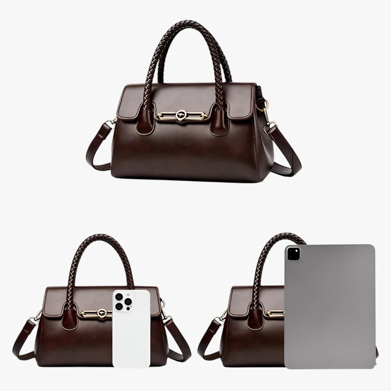 Bianca | Retro Dames Schoudertas  Compact, Trendy & Duurzaam PU Leer