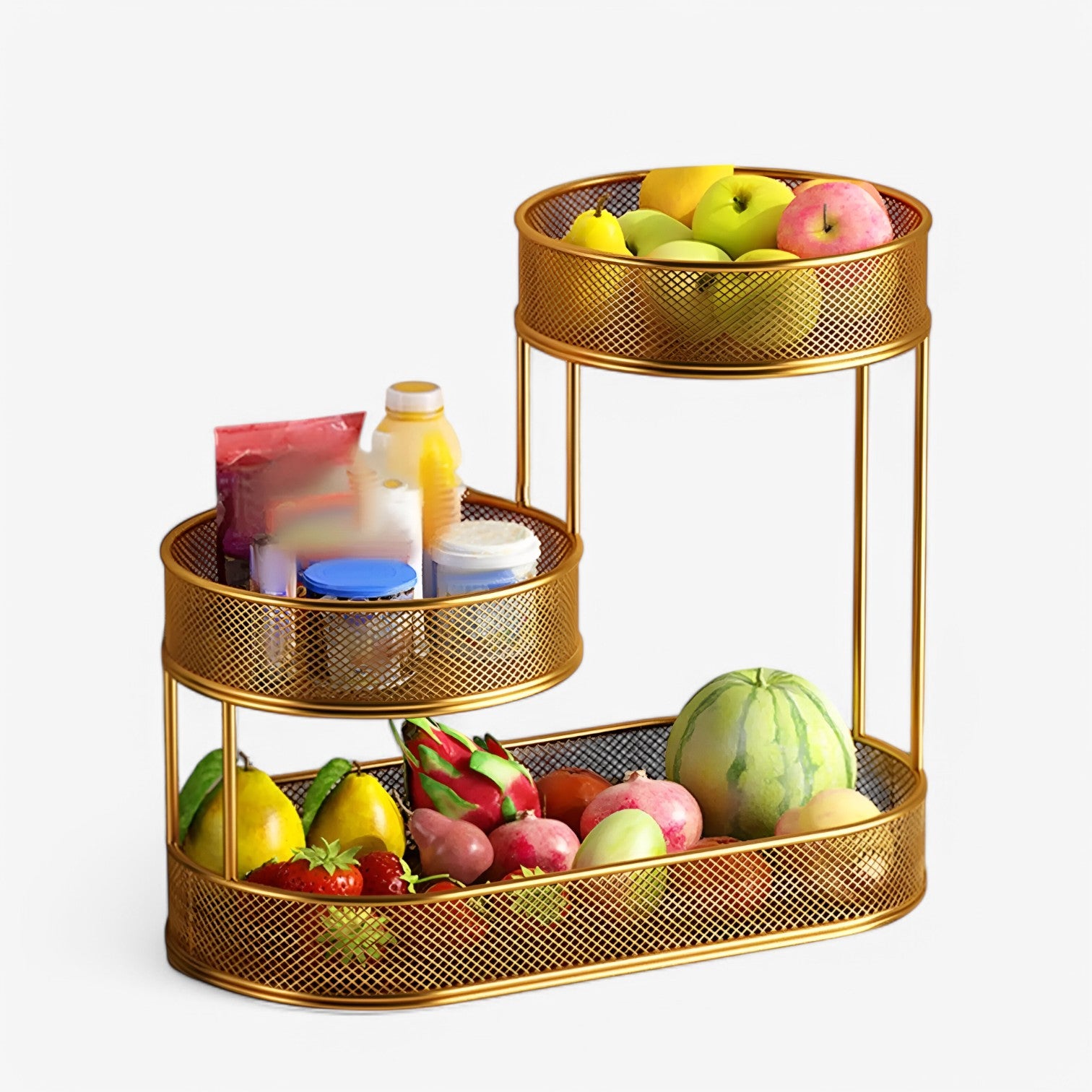 Milena | Stijlvolle ijzeren fruitmand – Houd fruit vers en georganiseerd