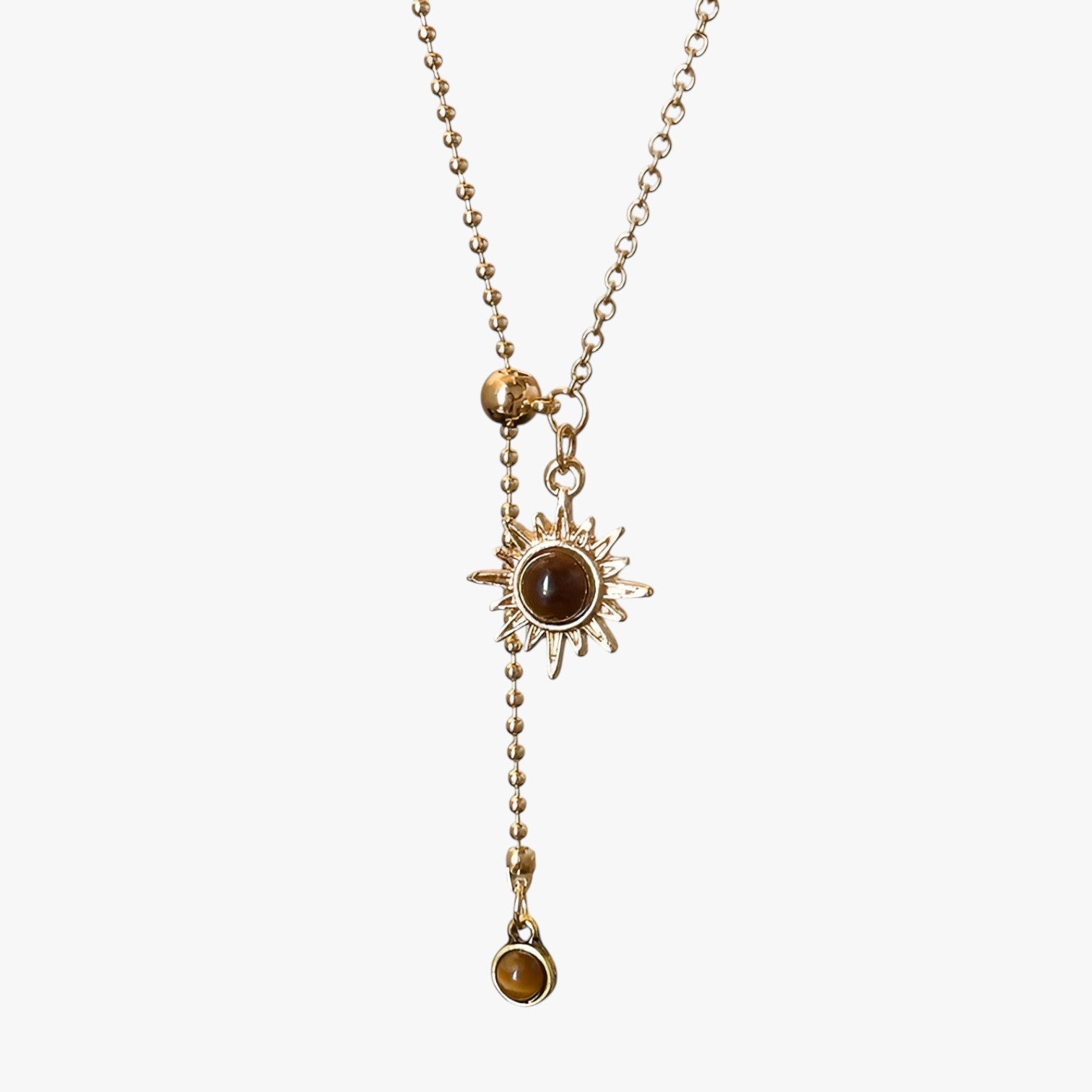 Reese | Zonnebloem Tijgeroog Ketting  Luxe Herfst/Winter Accessoire 2025