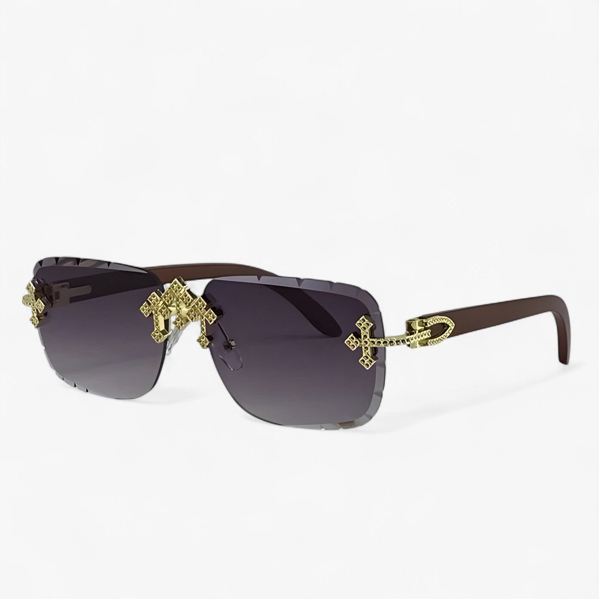 Fin | Steampunk-stijl randloze zonnebril