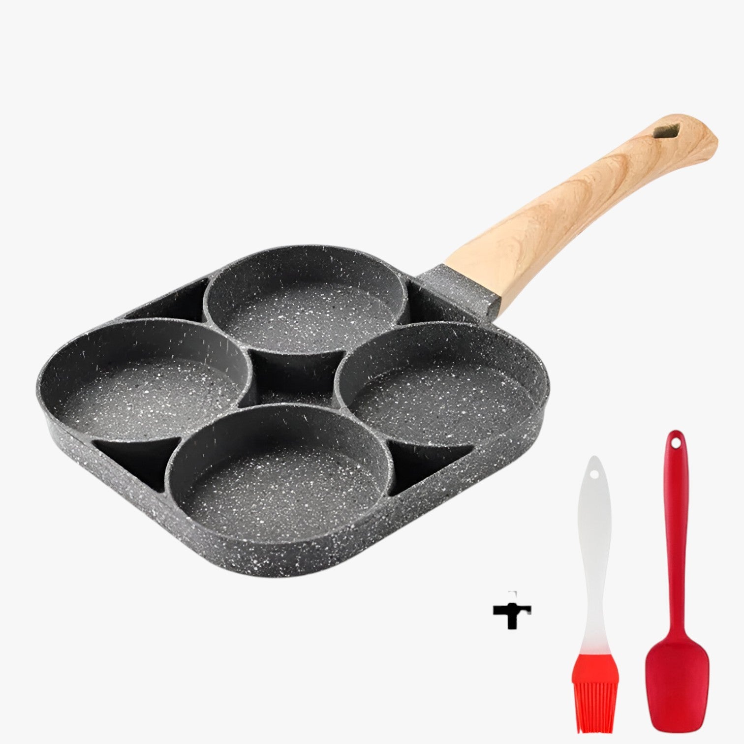 Zephyr | 4 in 1 antiaanbak ontbijtpan