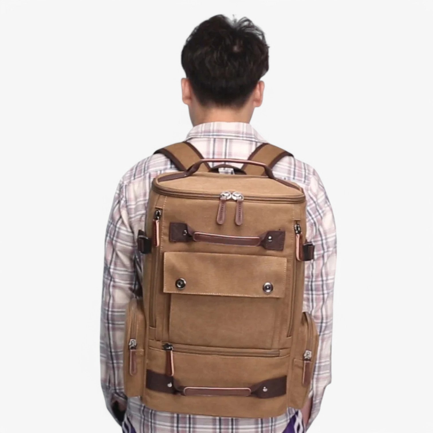 Enrique | Ruime Vintage Canvas Rugzak met Laptopvak