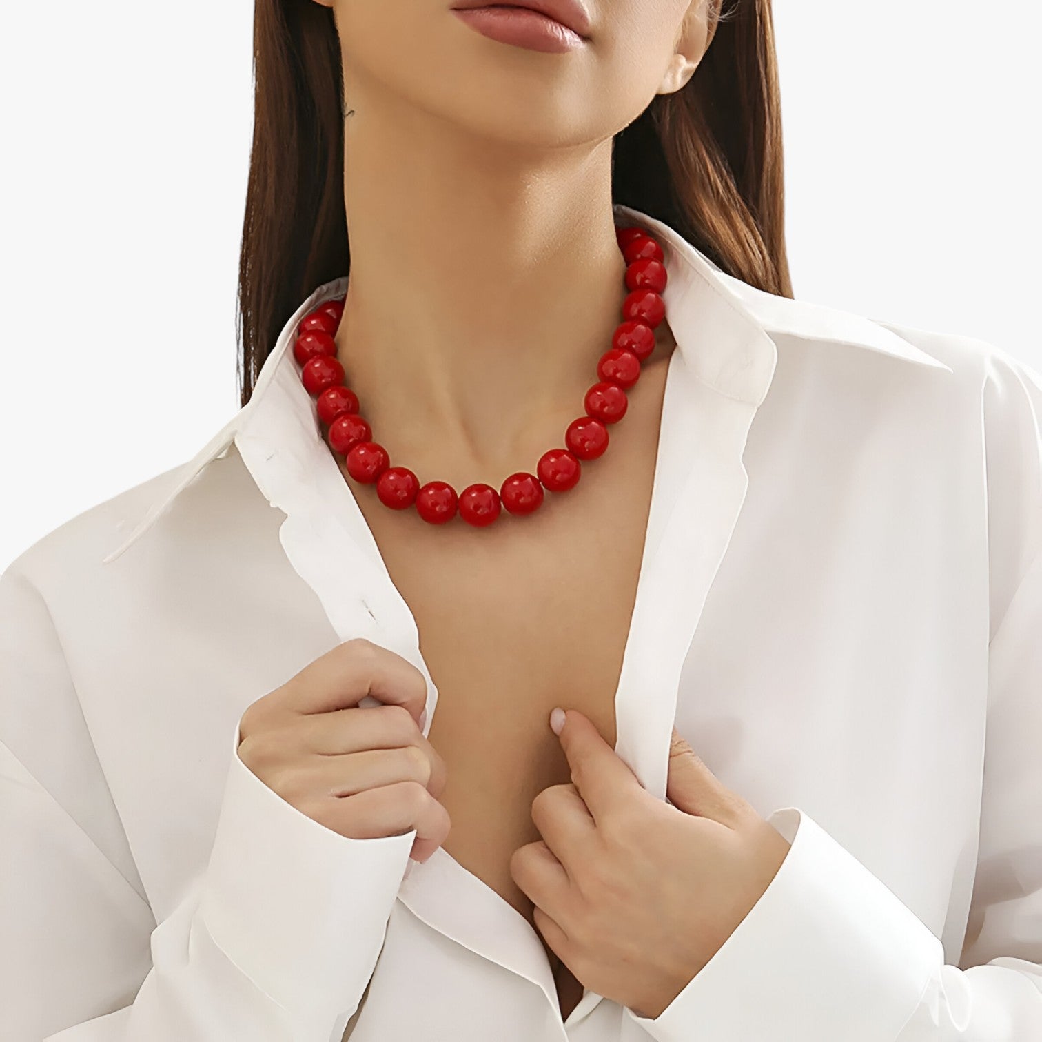 Callie | Opvallende kleur: lichte geometrische kralenketting 2024