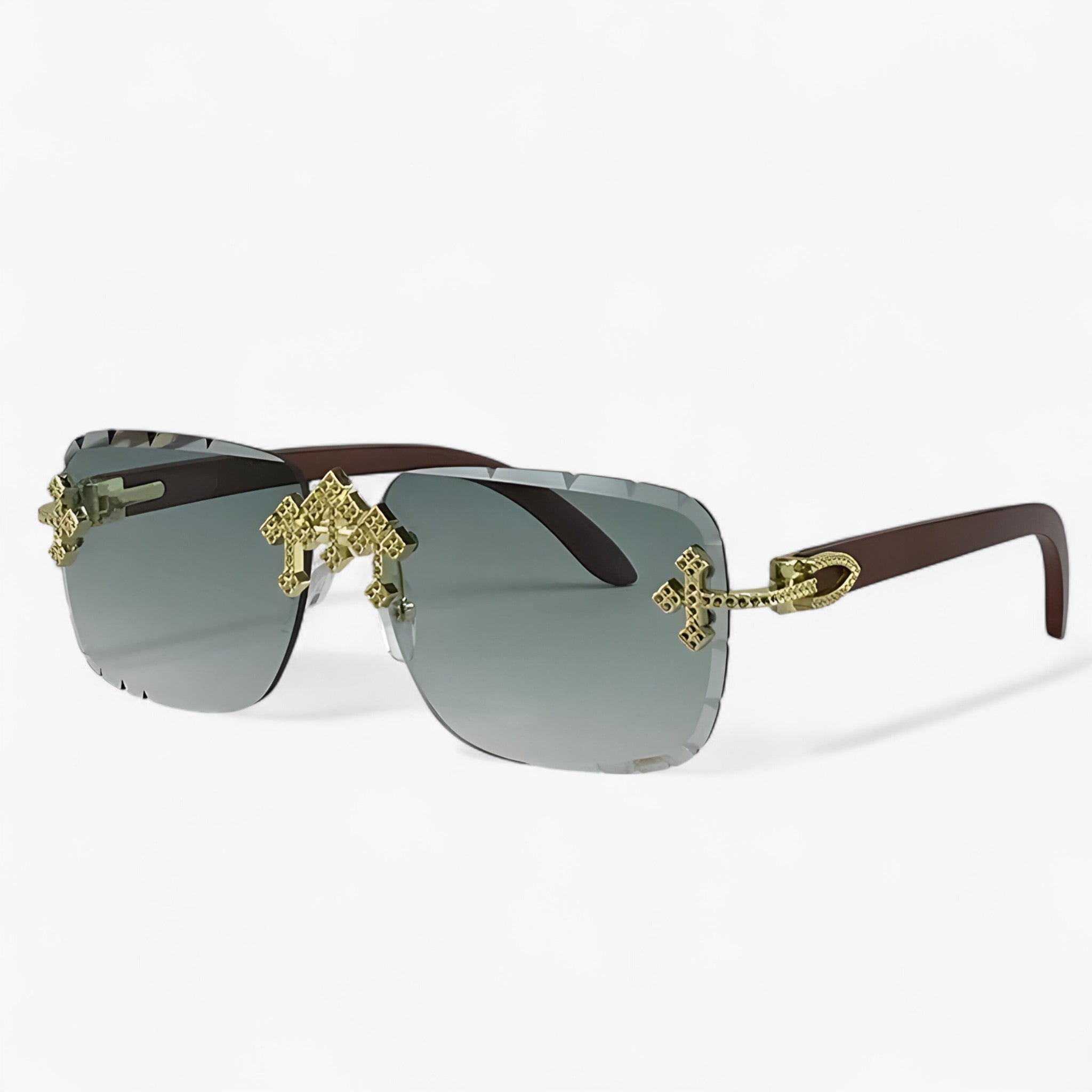 Fin | Steampunk-stijl randloze zonnebril