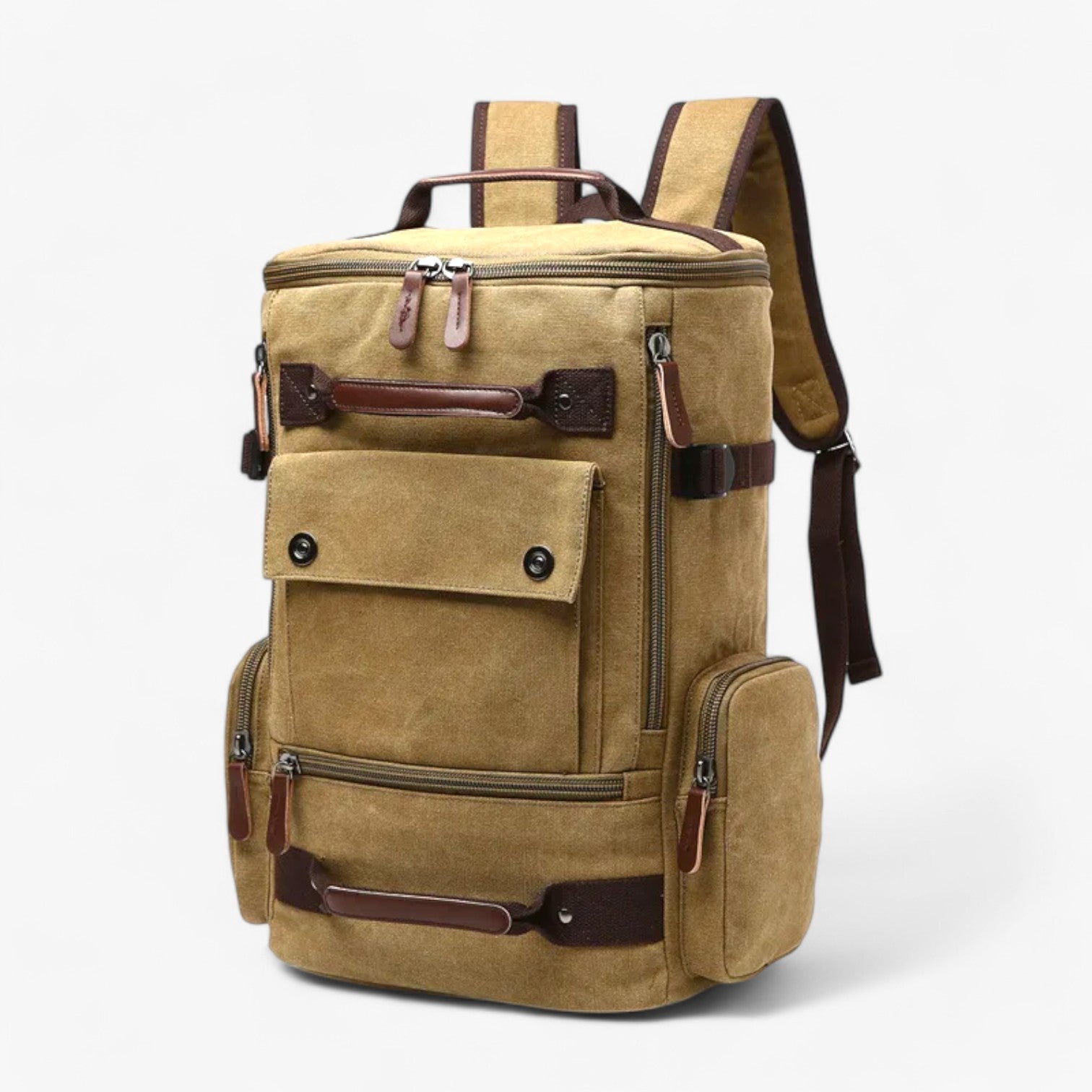 Enrique | Ruime Vintage Canvas Rugzak met Laptopvak