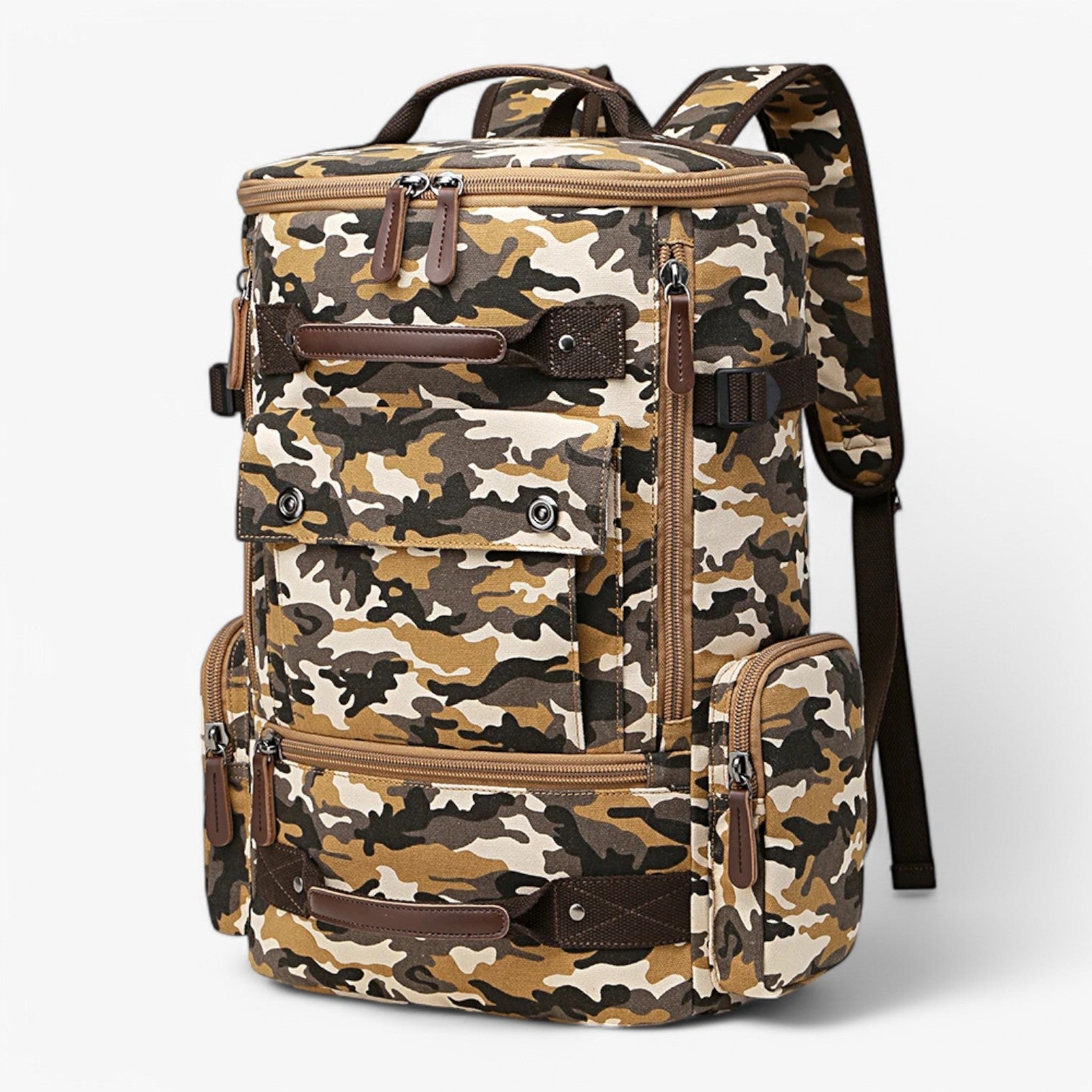 Enrique | Ruime Vintage Canvas Rugzak met Laptopvak