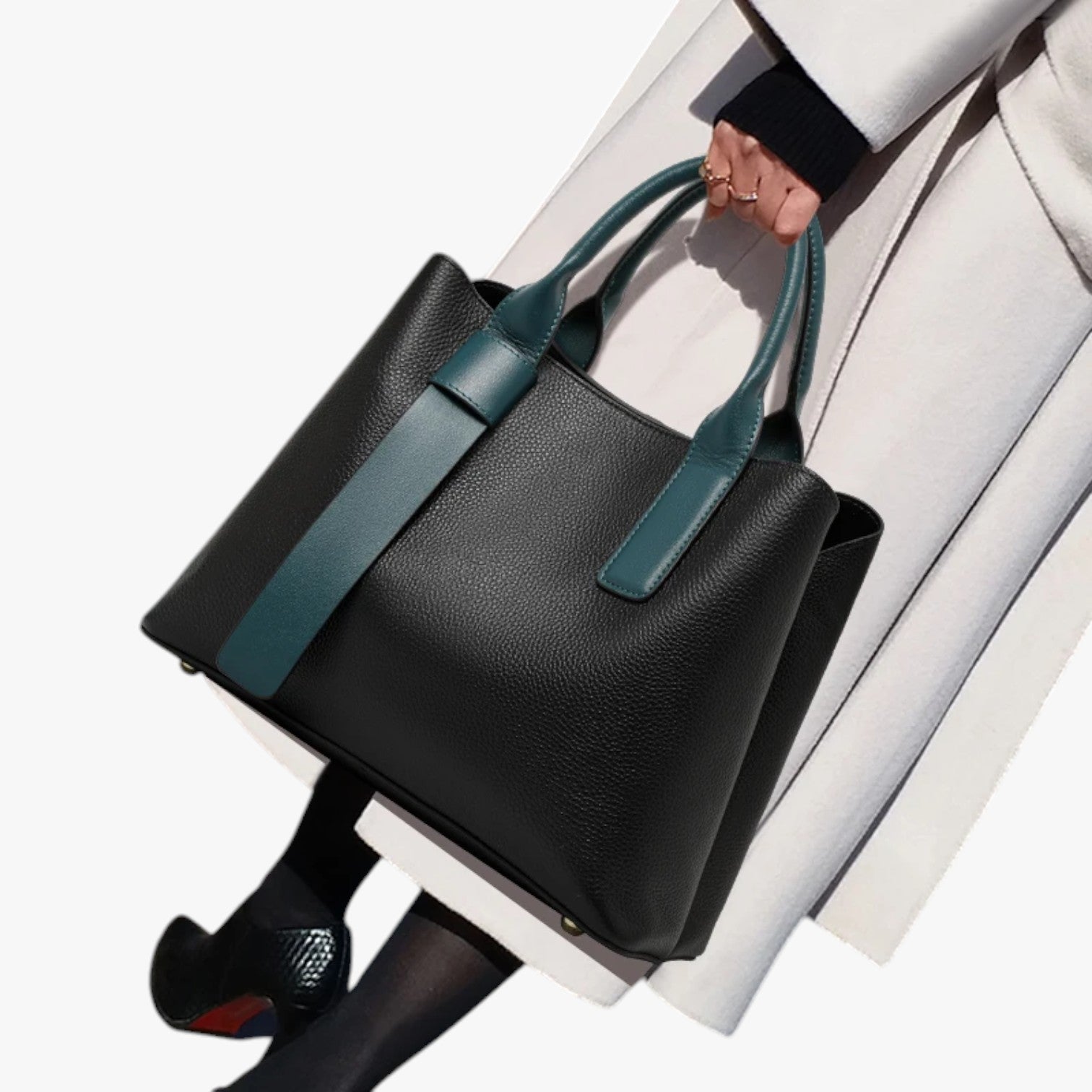 Sandrine | Luxe & Veelzijdig – Premium Koeienhuid Leren Schoudertas