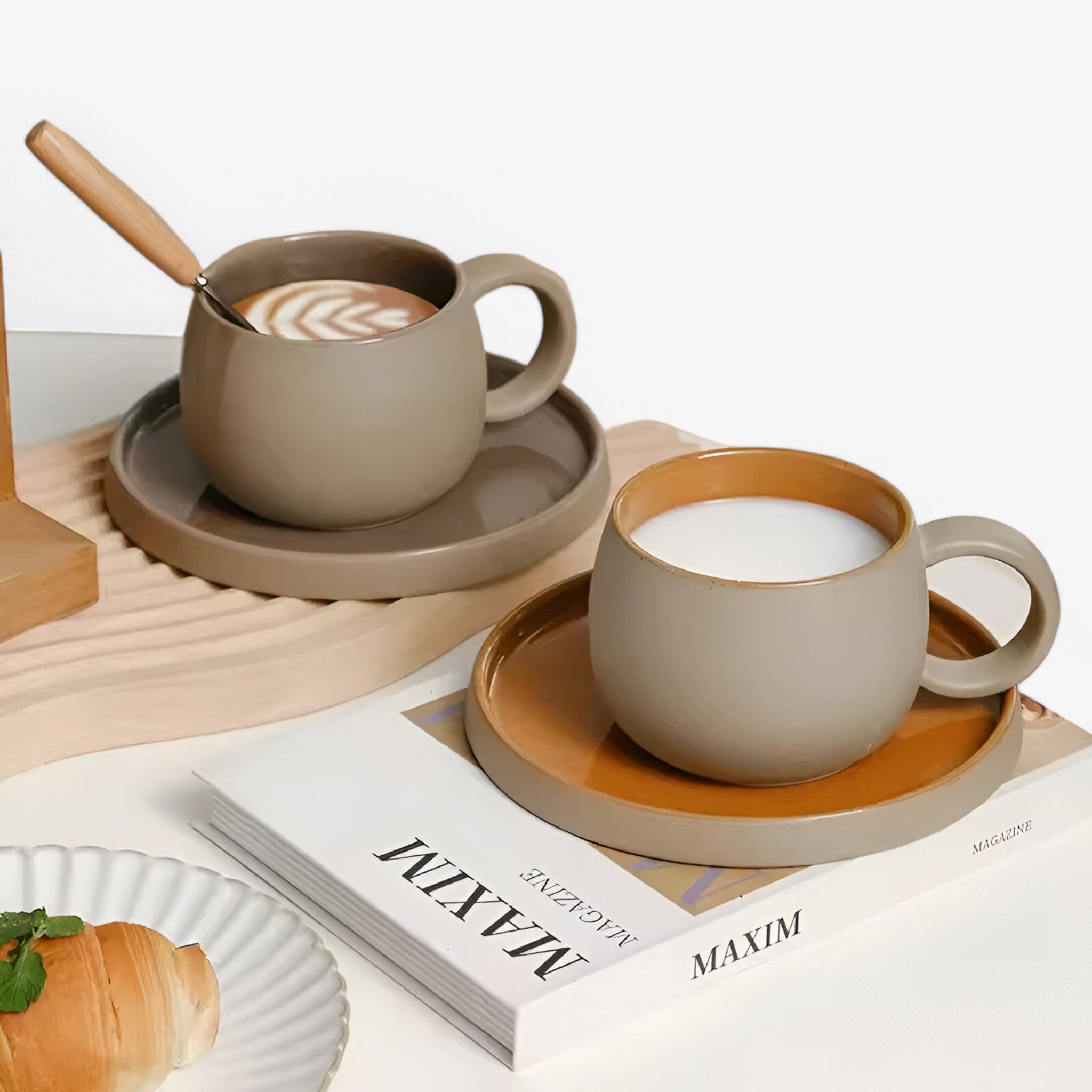 Sora | Minimalistische Japanse Espressoset met Kop en Schotel
